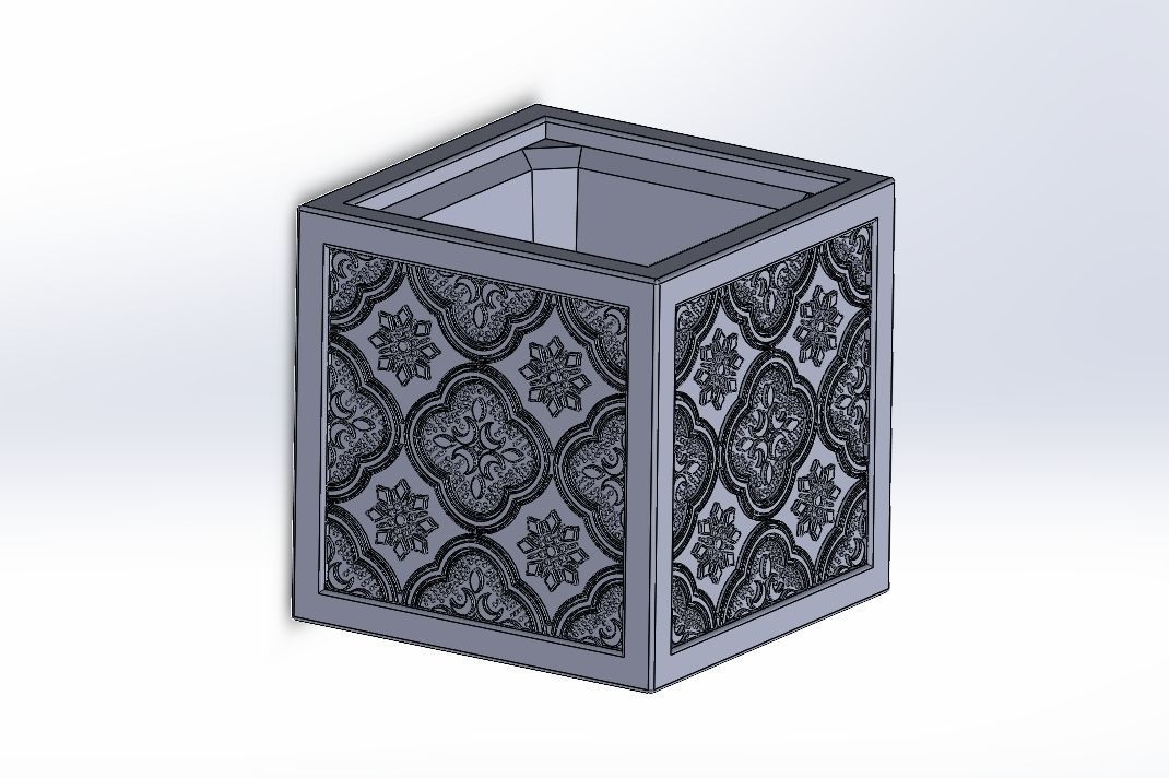 Begonia flower shape vase 3D print model_3