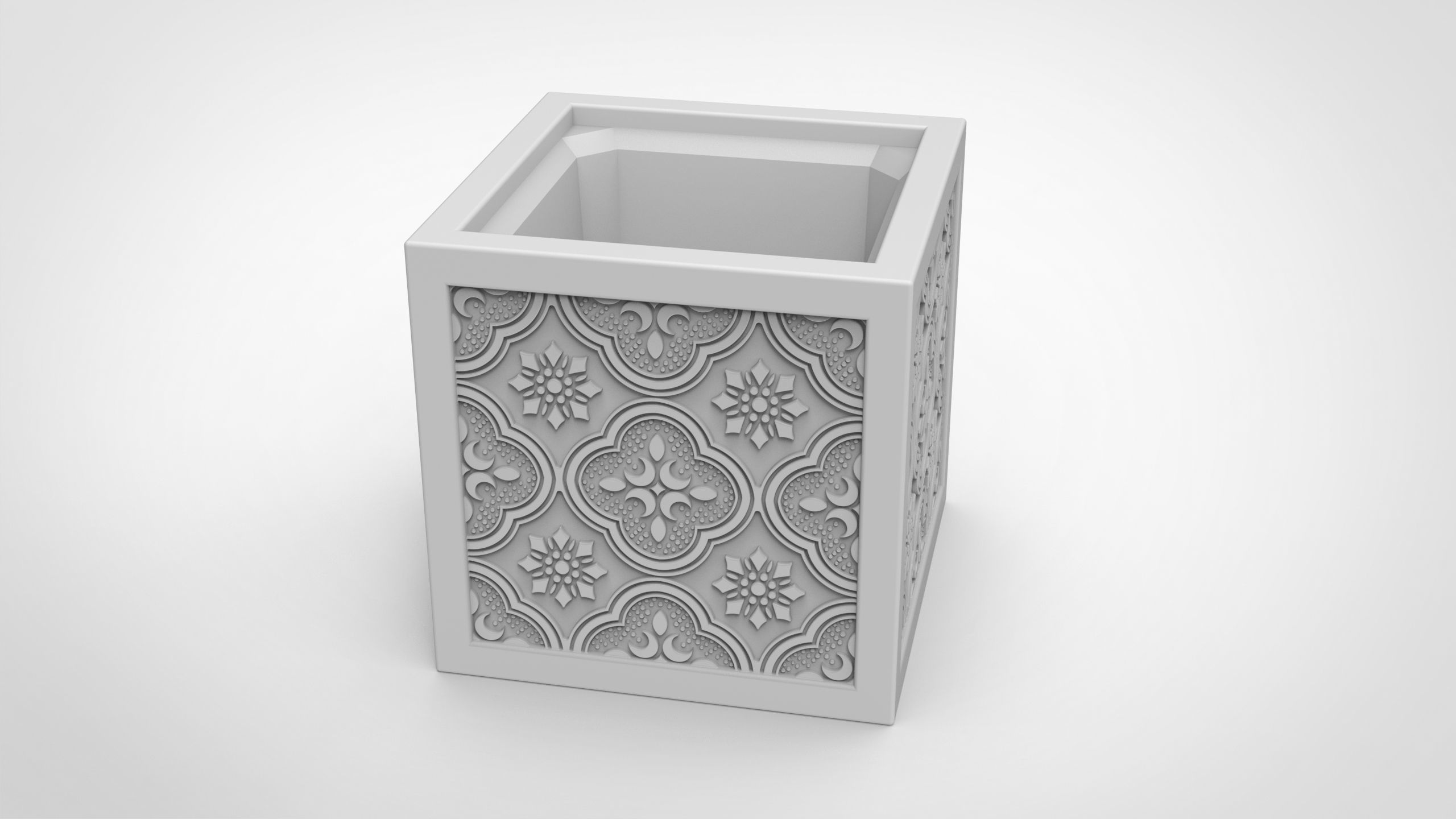 Begonia flower shape vase 3D print model_1