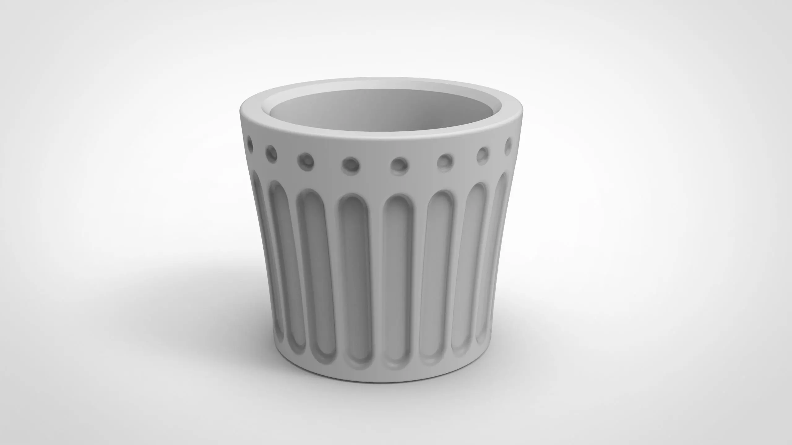 glass bottle pattern vase 3D print model