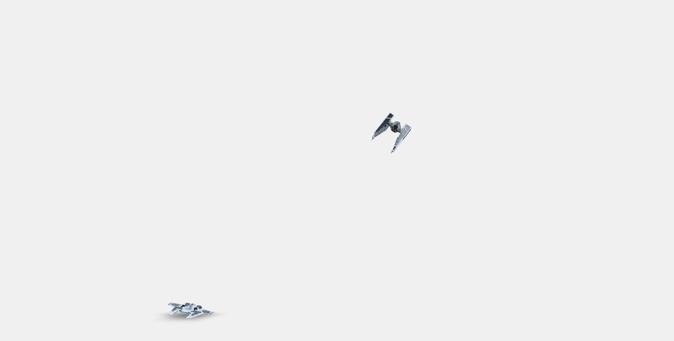 LEGO Star Wars Mandalorian Fighter vs TIE Interceptor 75348 Low-poly 3D model_13