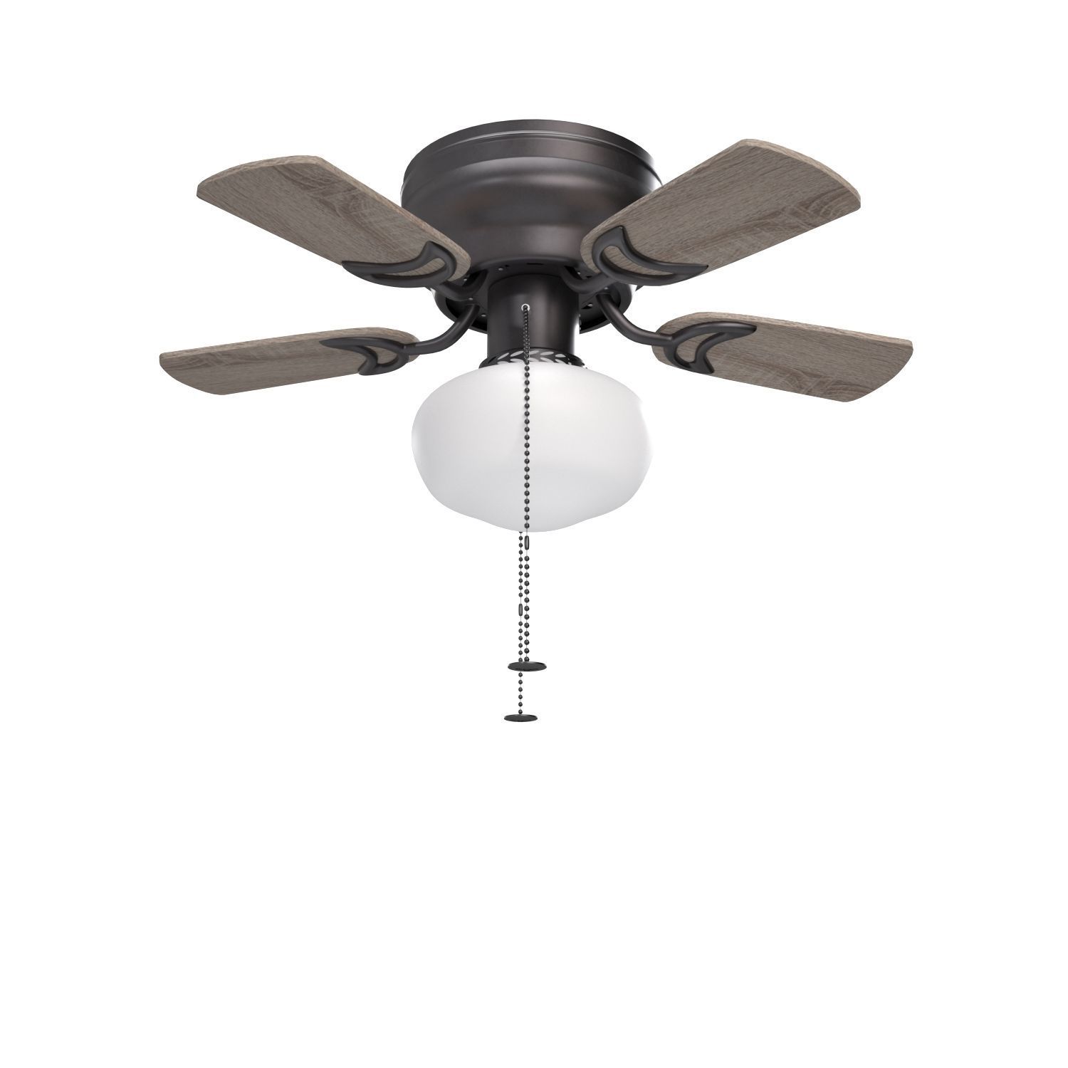 28 Inch Hero Espresso Pull Chain Ceiling Fan PBR 3D model_1