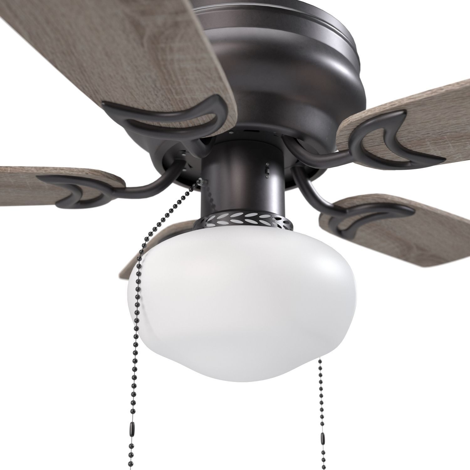 28 Inch Hero Espresso Pull Chain Ceiling Fan PBR 3D model_3