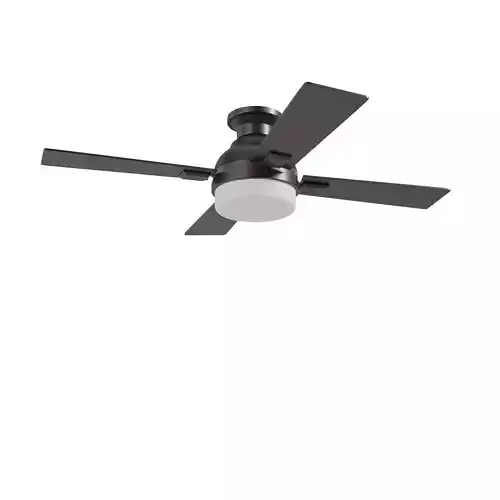 52 Inch Kyrra Matte Black Remote Control Ceiling Fan PBR