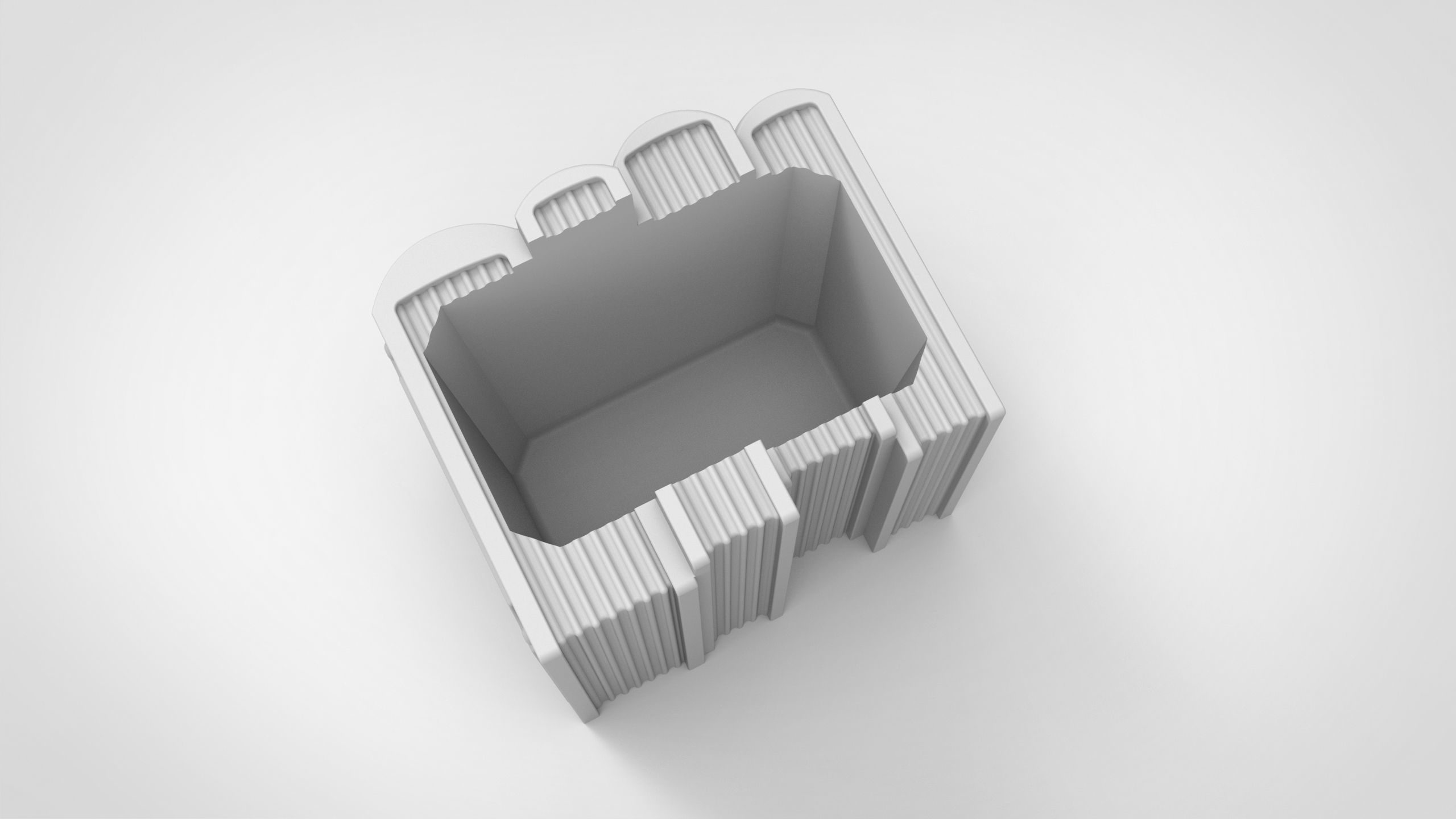 upright book pattern vase 3D print model_2