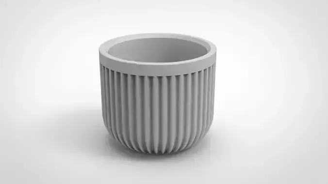 straight lines pattern vase