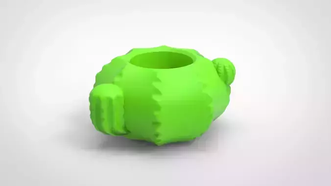 dwarf cactus pattern vase