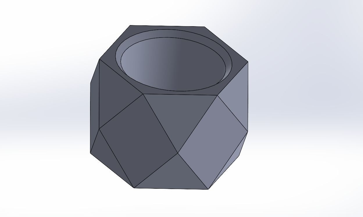 Diamond texture vase 3D print model_2