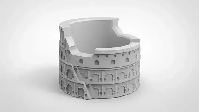 Colosseum pattern vase