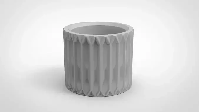 Geometric texture pattern vase