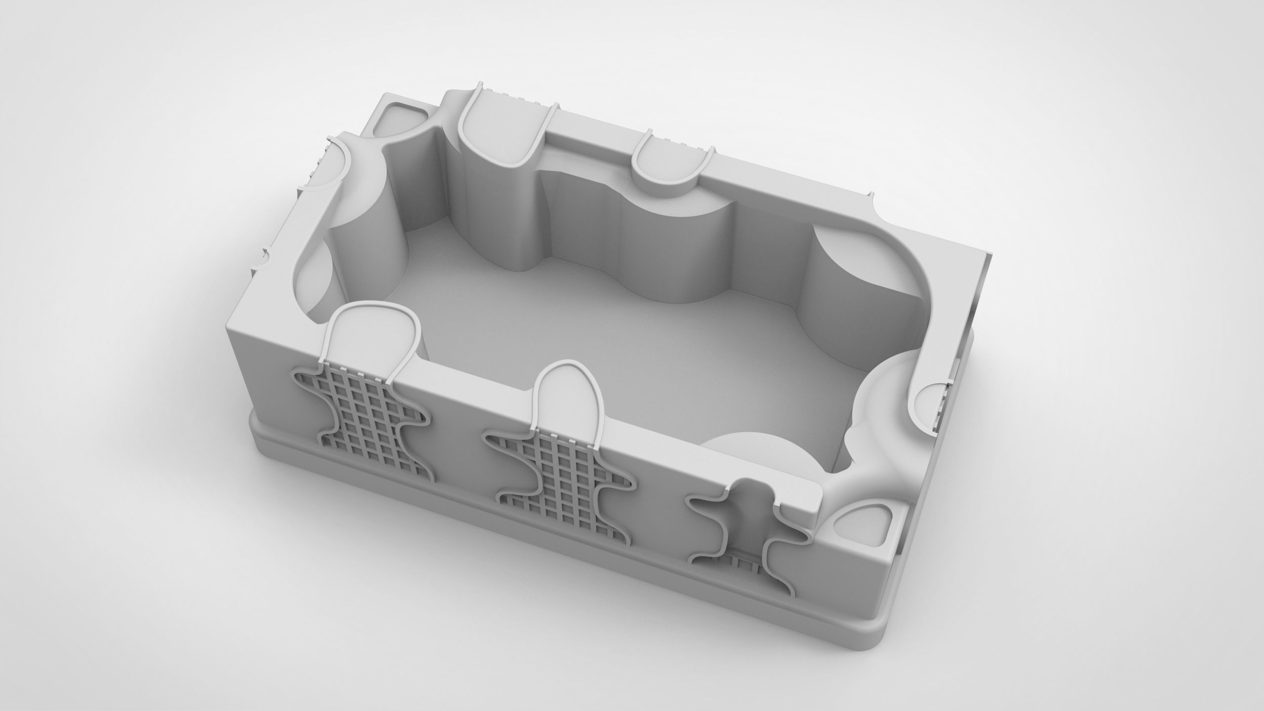 National Taichung Theater pattern vase 3D print model_2