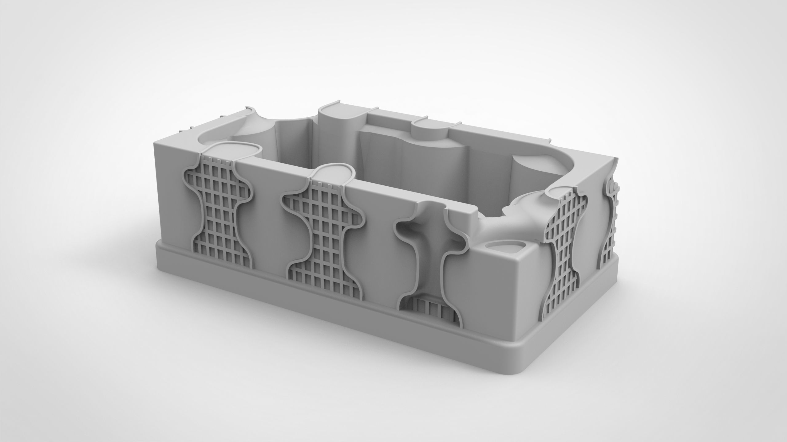 National Taichung Theater pattern vase 3D print model_1