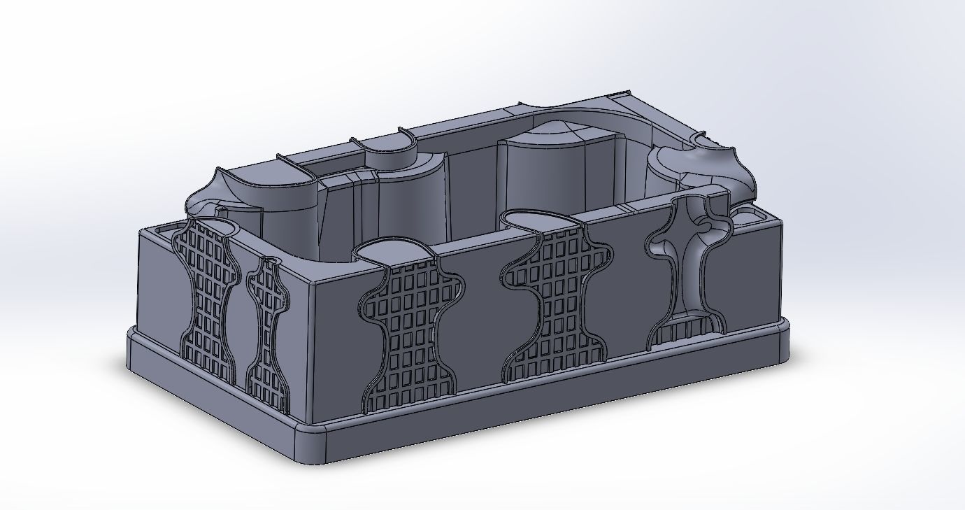 National Taichung Theater pattern vase 3D print model_3