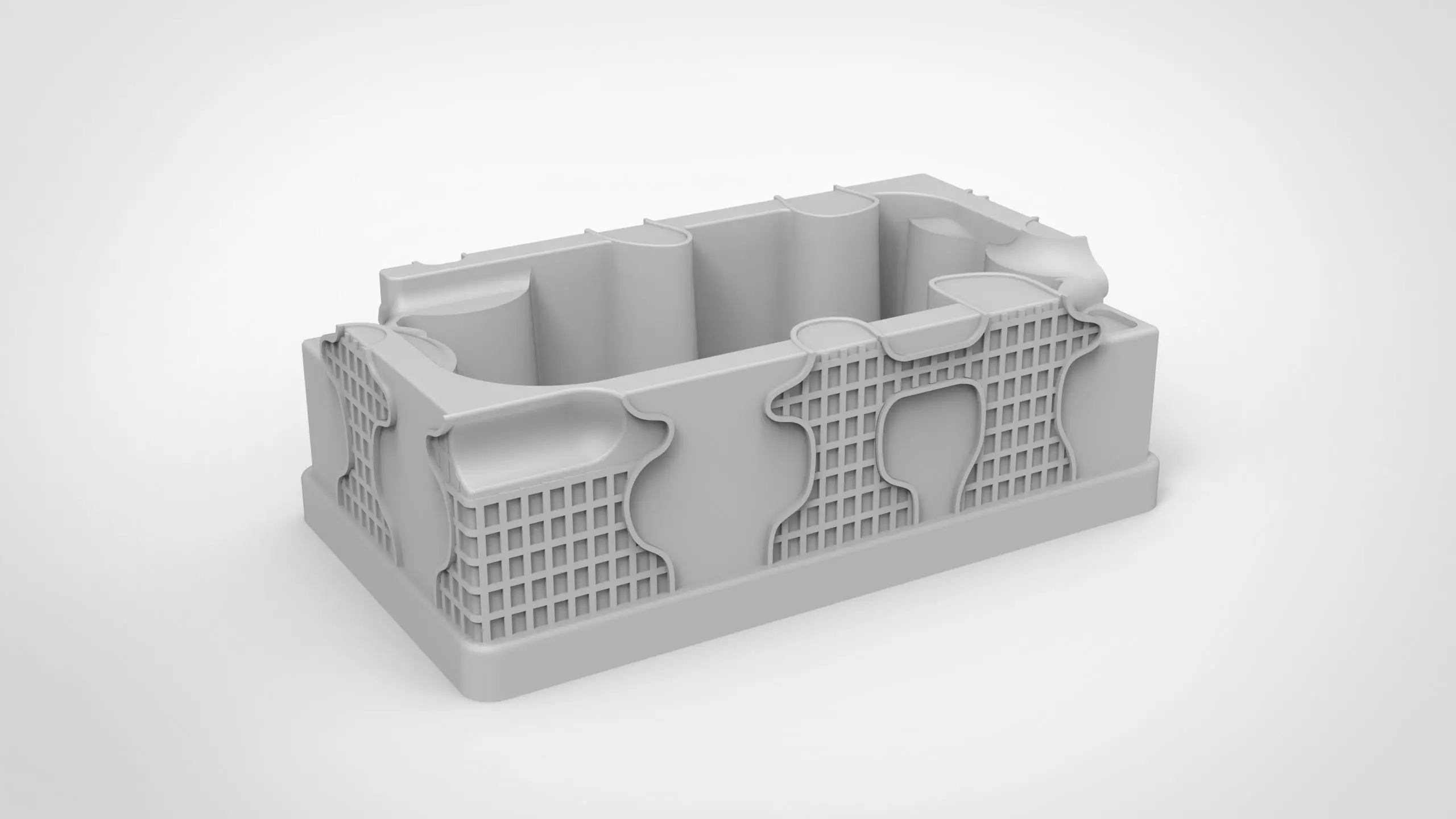 National Taichung Theater pattern vase 3D print model_0