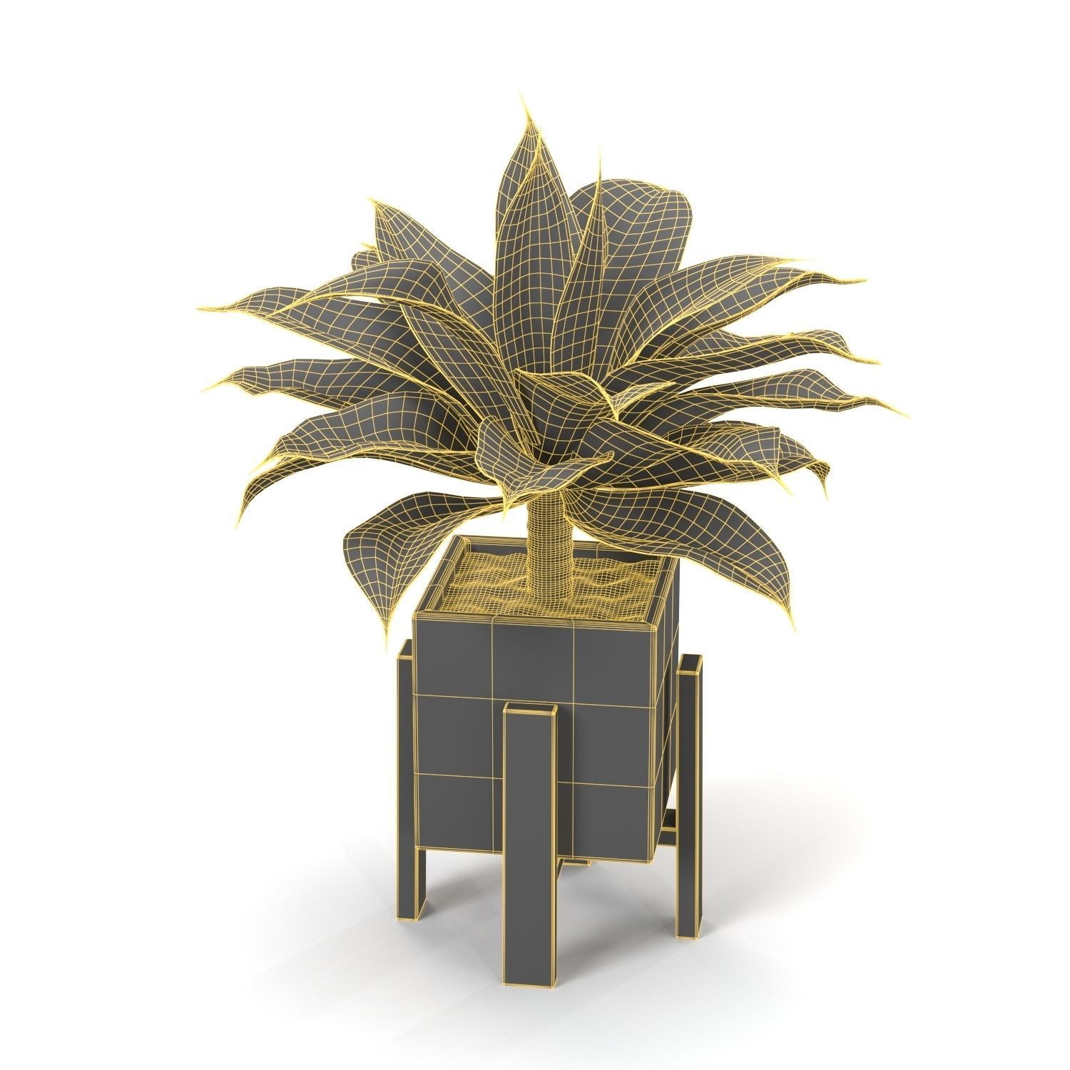 Artificial Agave Succulent Plant PBR 3D model_5