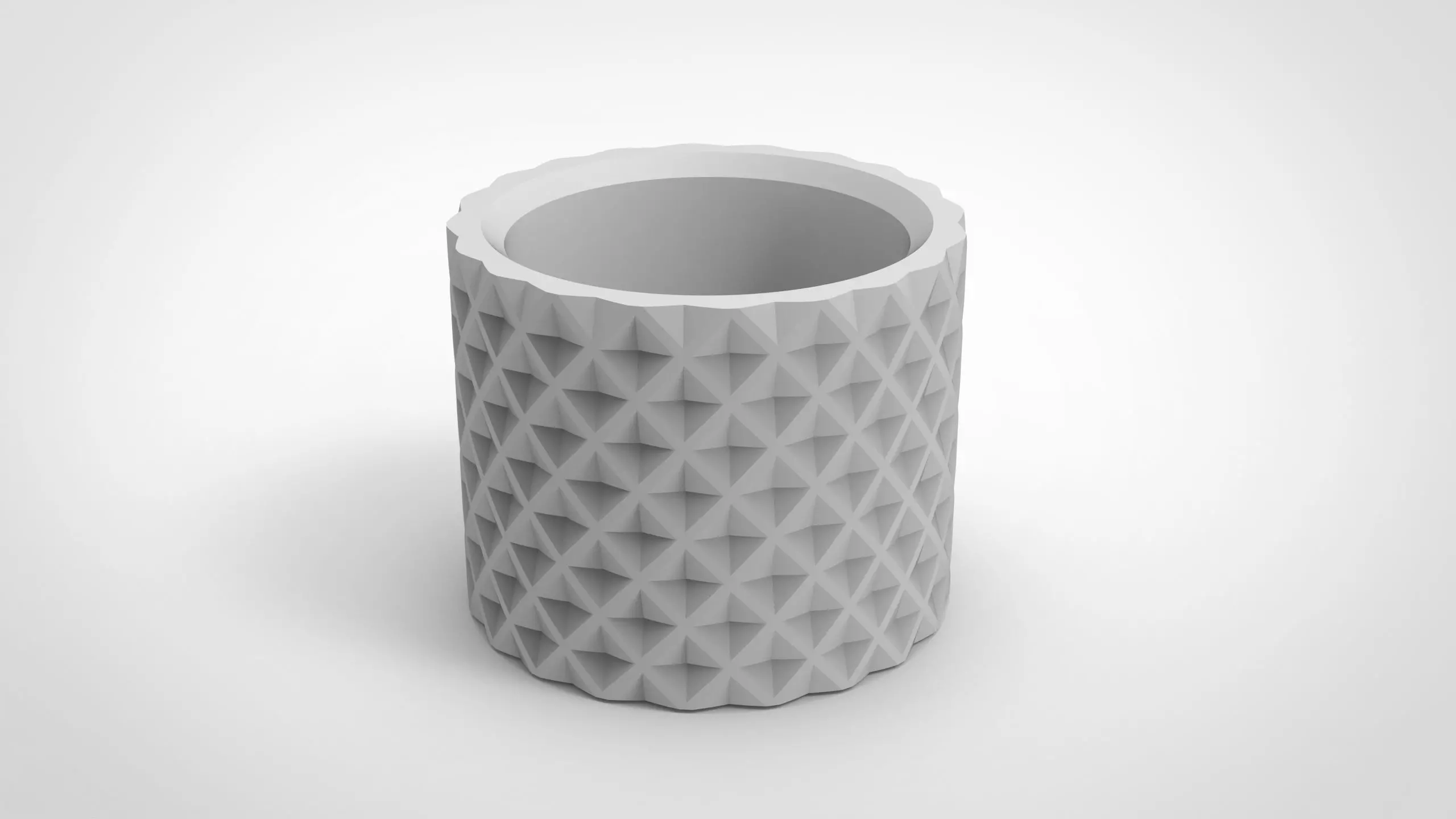 Diamond pattern shape vase 3D print model