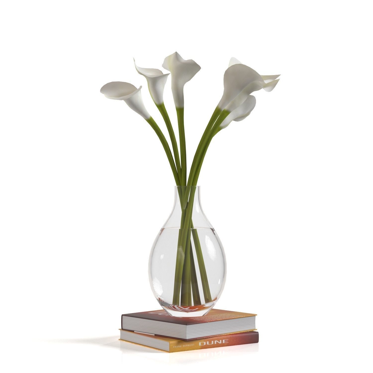 Artificial Calla Lily Stem PBR 3D model_1