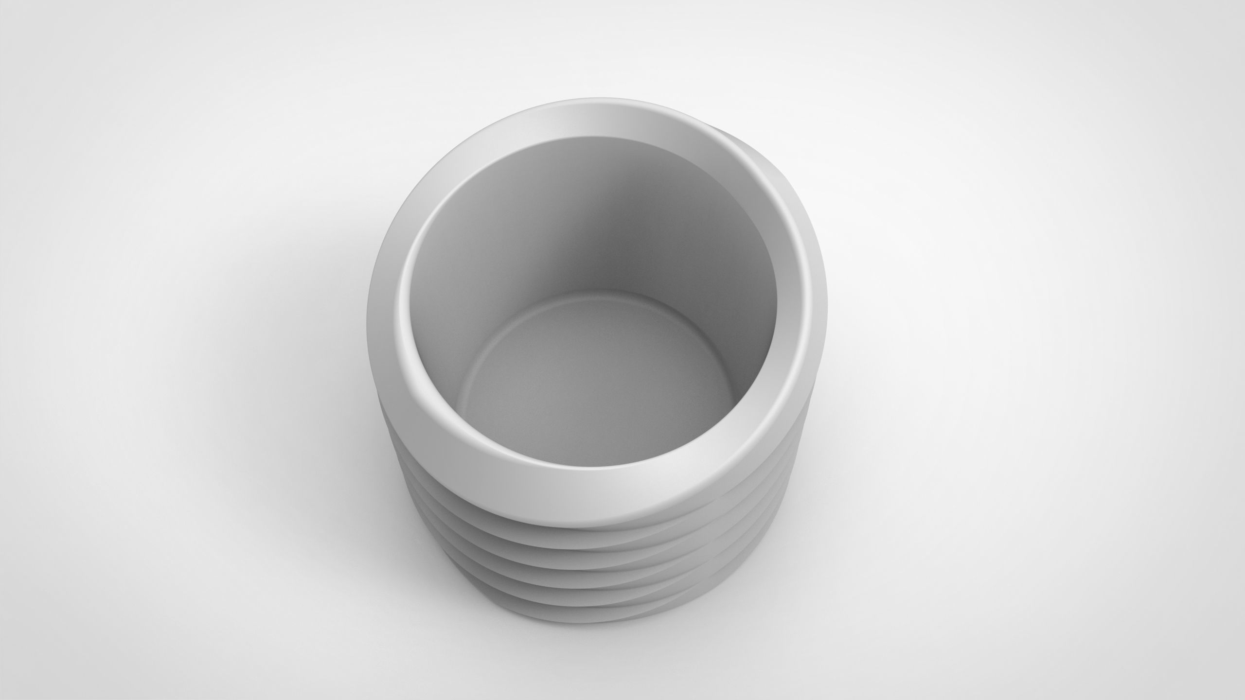 Thread pattern vase 3D print model_2