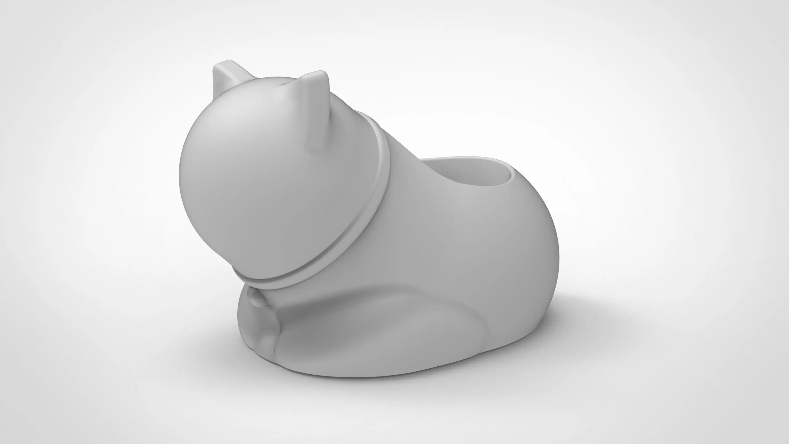 cat pattern vase 3D print model