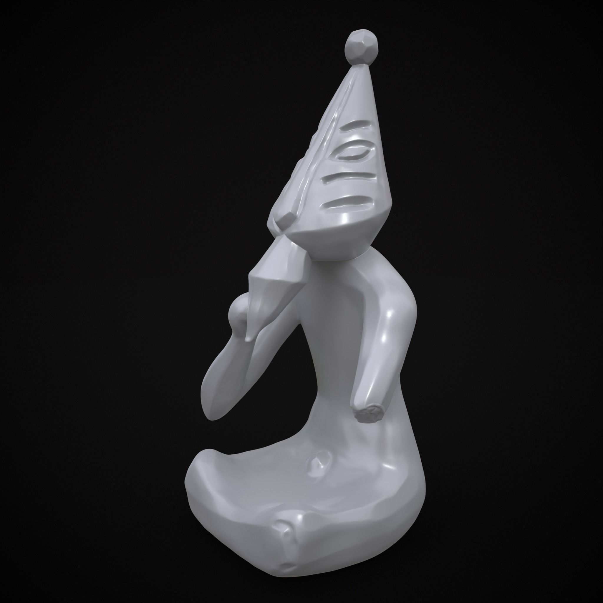 Sitting God Statue  3D print model_6