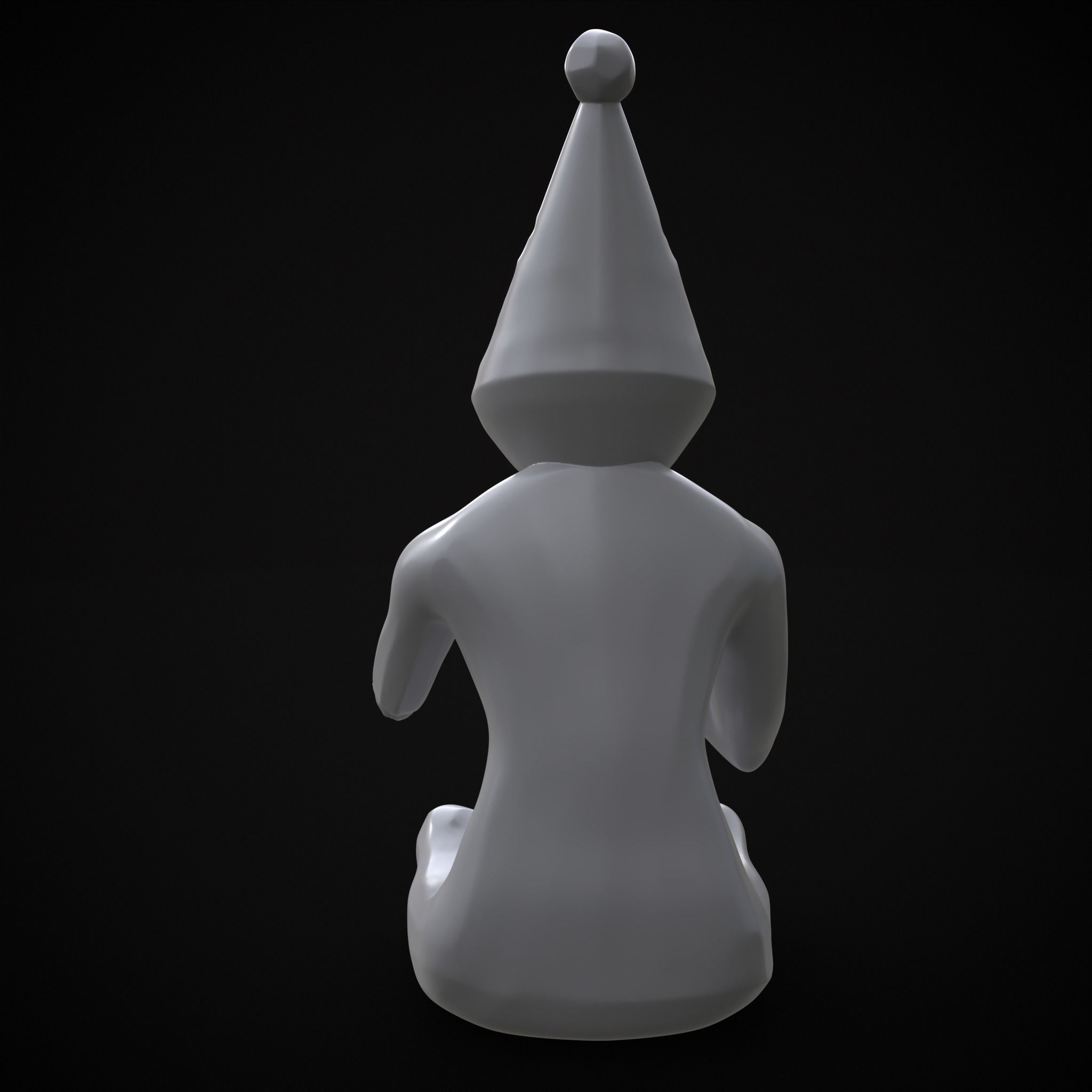 Sitting God Statue  3D print model_12