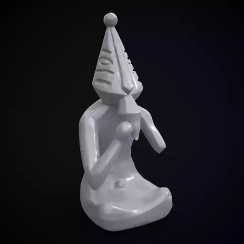 Sitting God Statue  3D print model