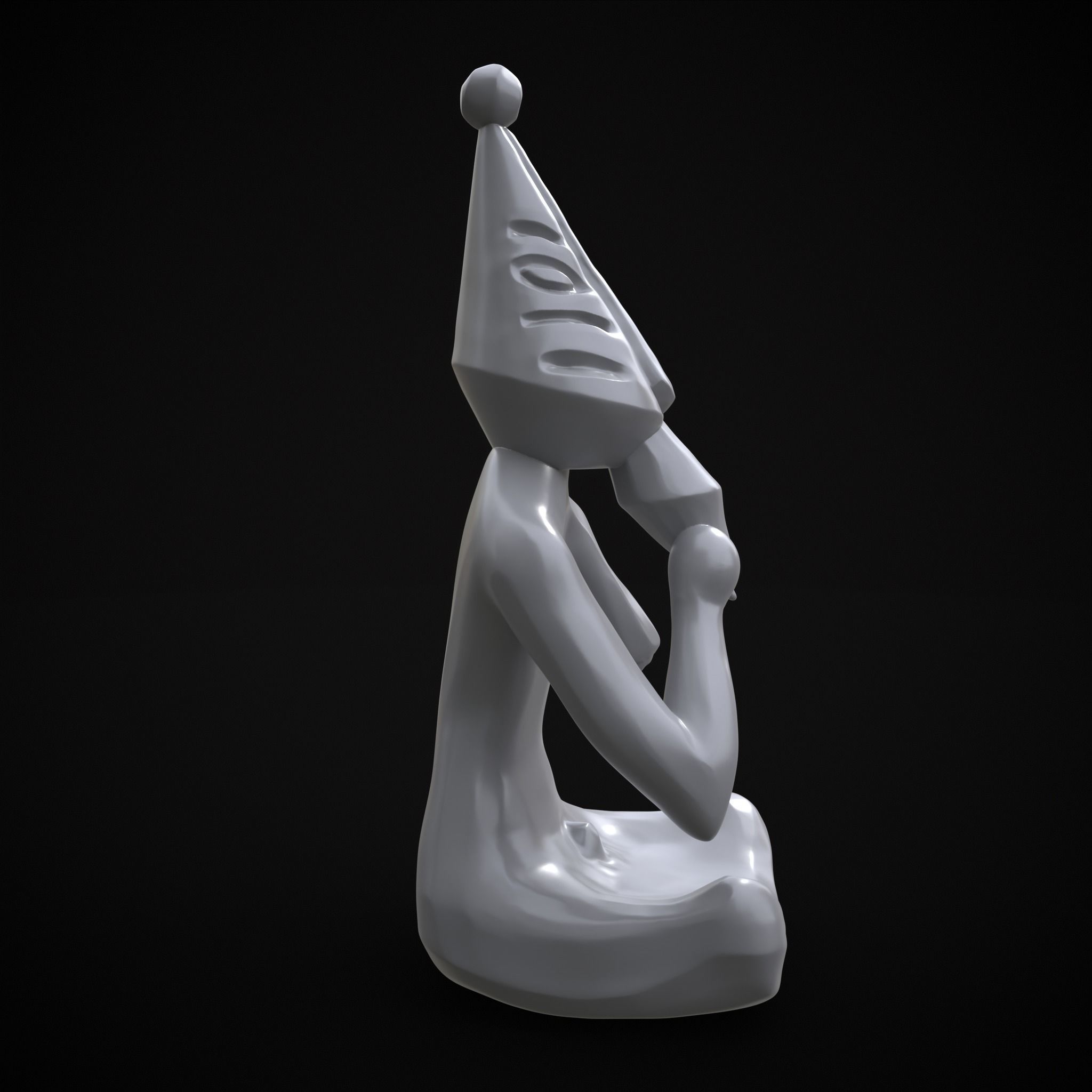 Sitting God Statue  3D print model_14