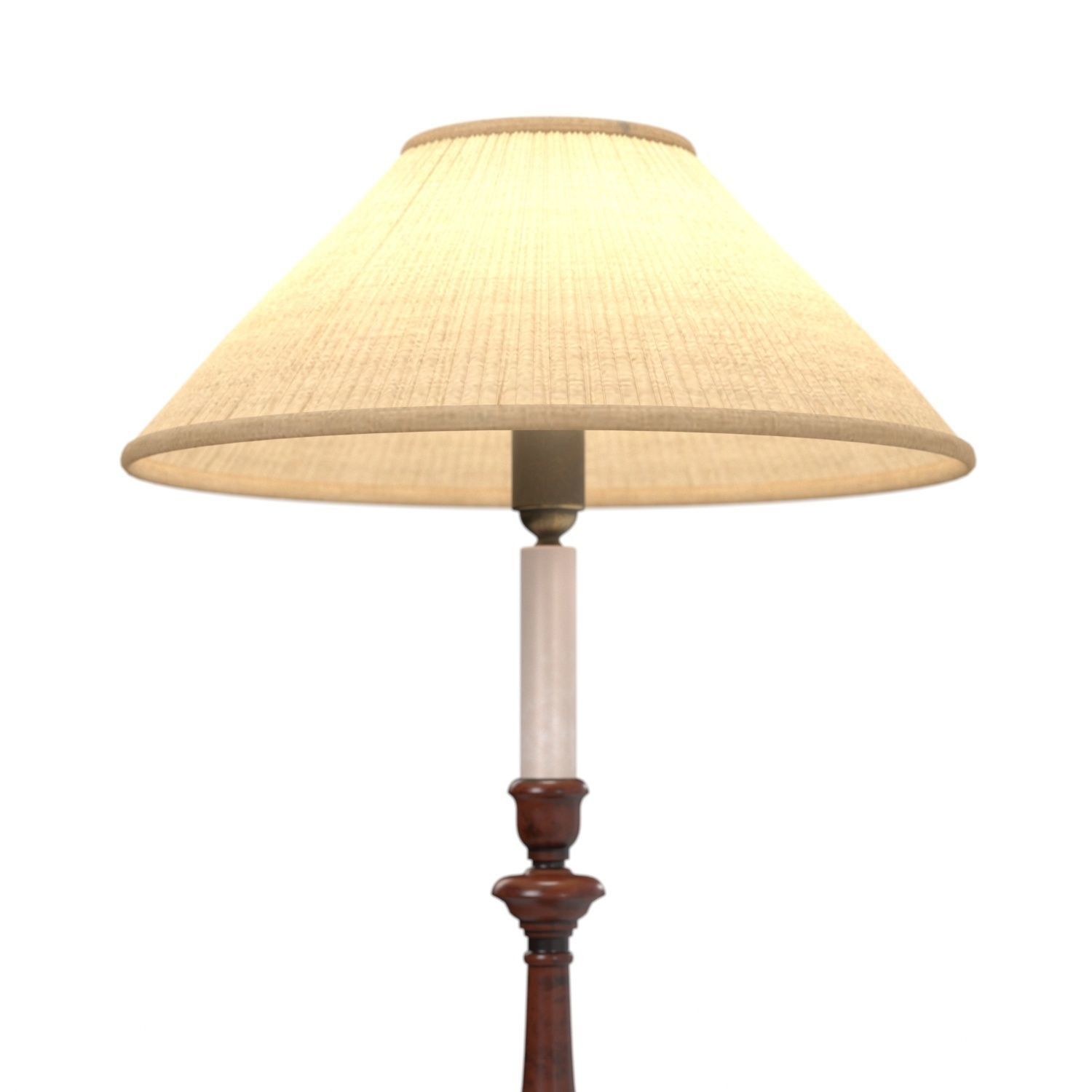 Chilworth Candelstic Base Wood Table Lamp PBR 3D model_3