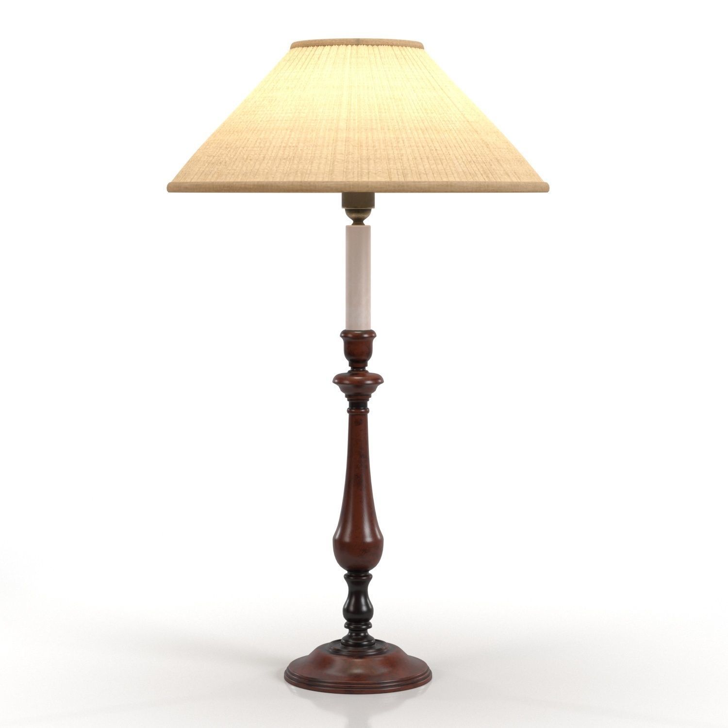 Chilworth Candelstic Base Wood Table Lamp PBR 3D model_4