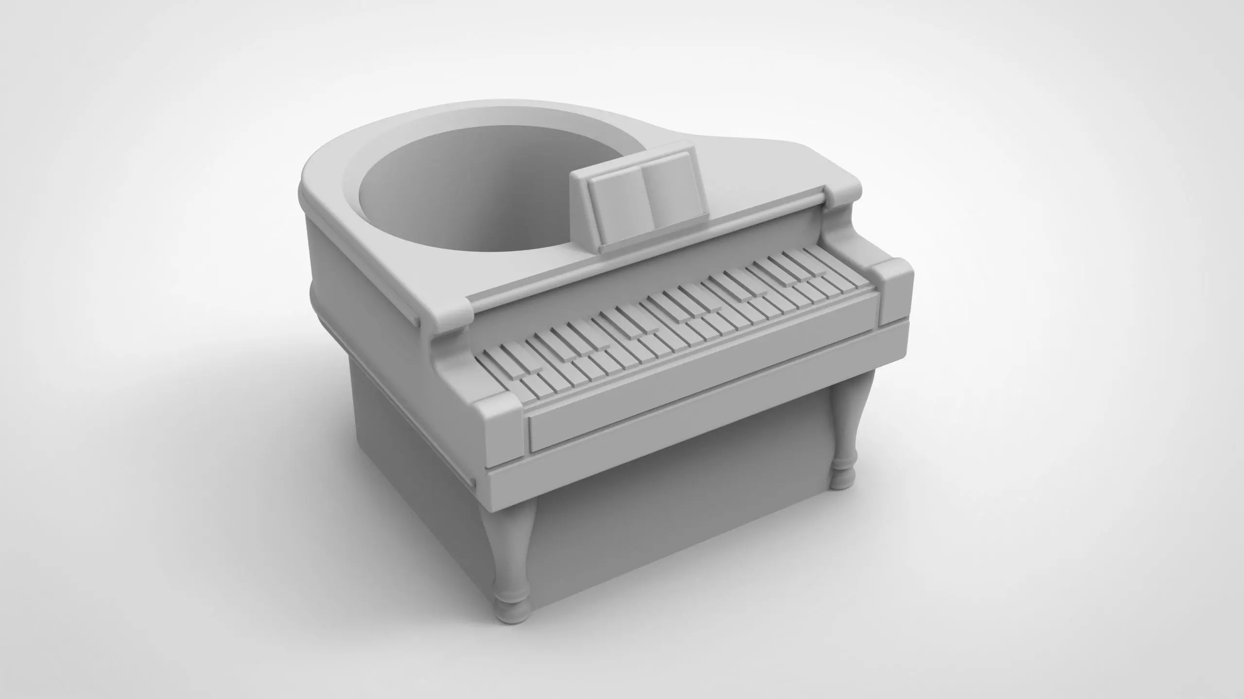 piano pattern vase 3D print model_0