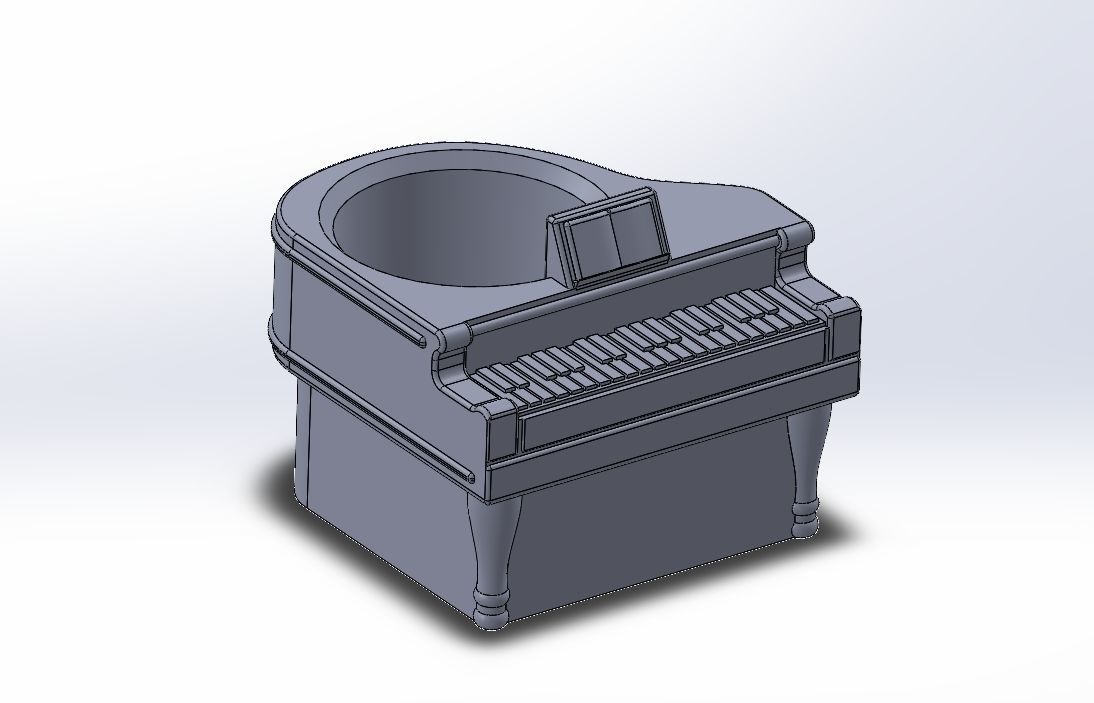 piano pattern vase 3D print model_3