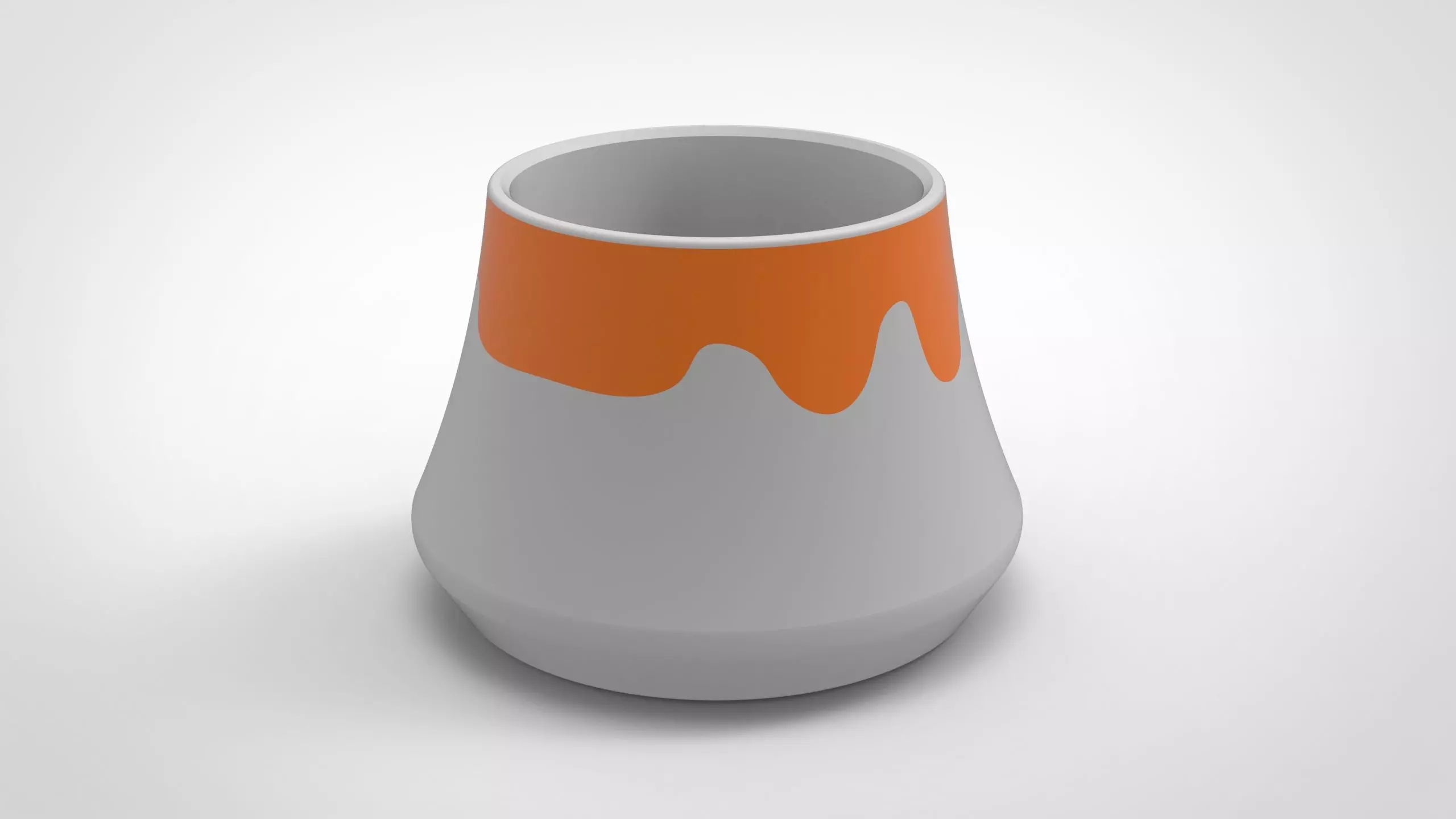 Mount Fuji pattern vase 3D print model