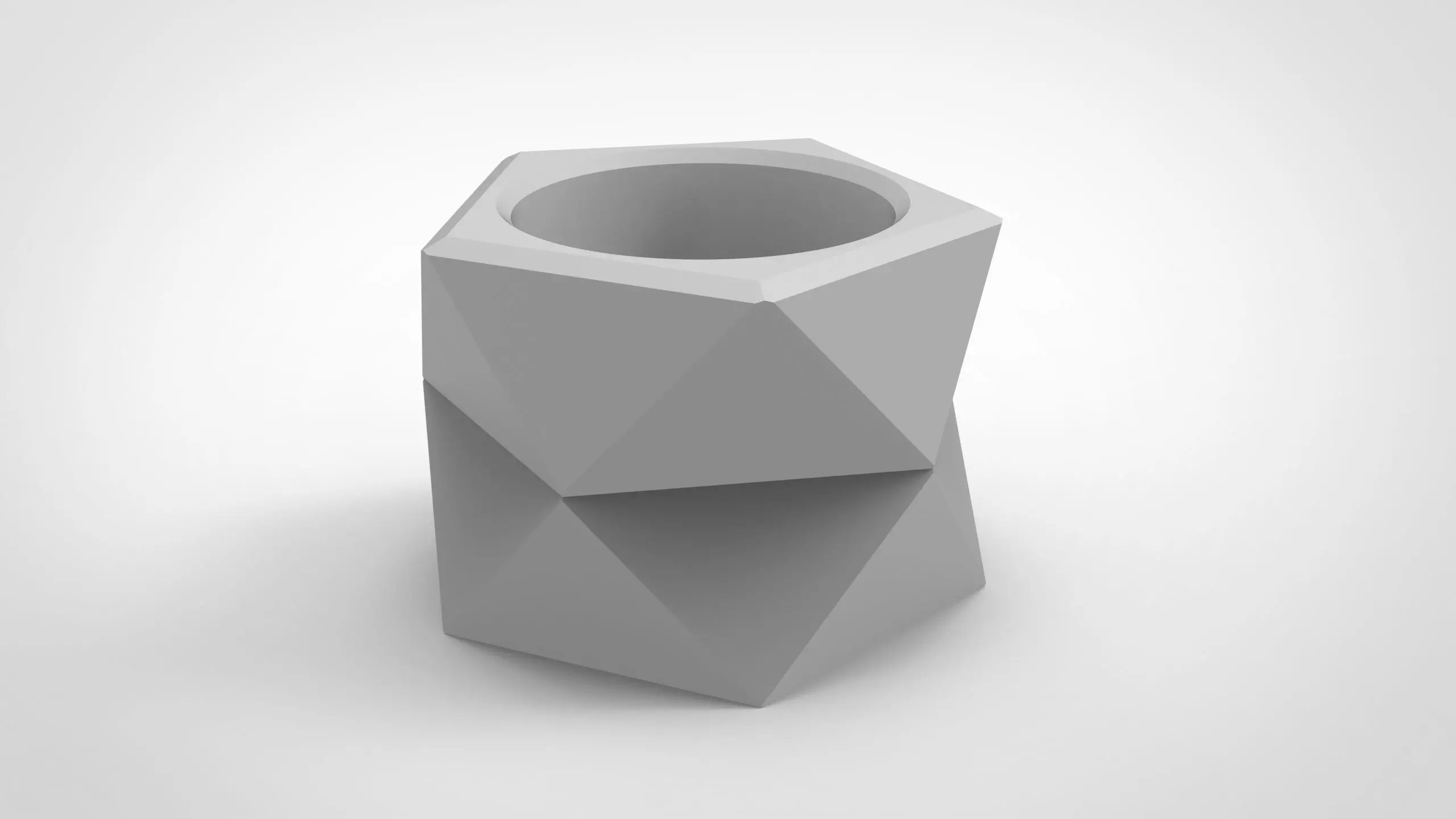Double layer pentagon pattern vase 3D print model