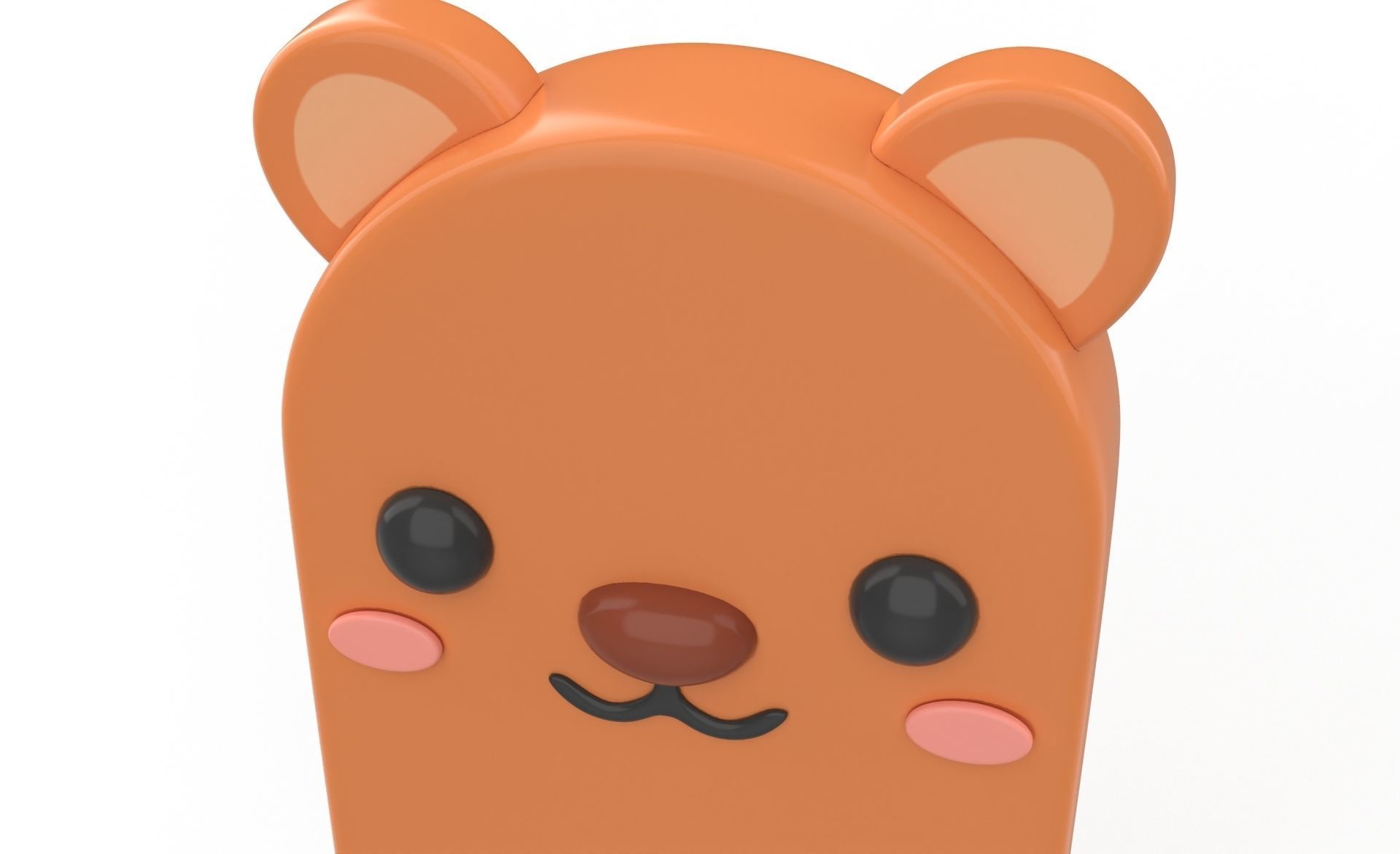 Cartoon Bear Ice Cream Cute  Low-poly 3D model_3