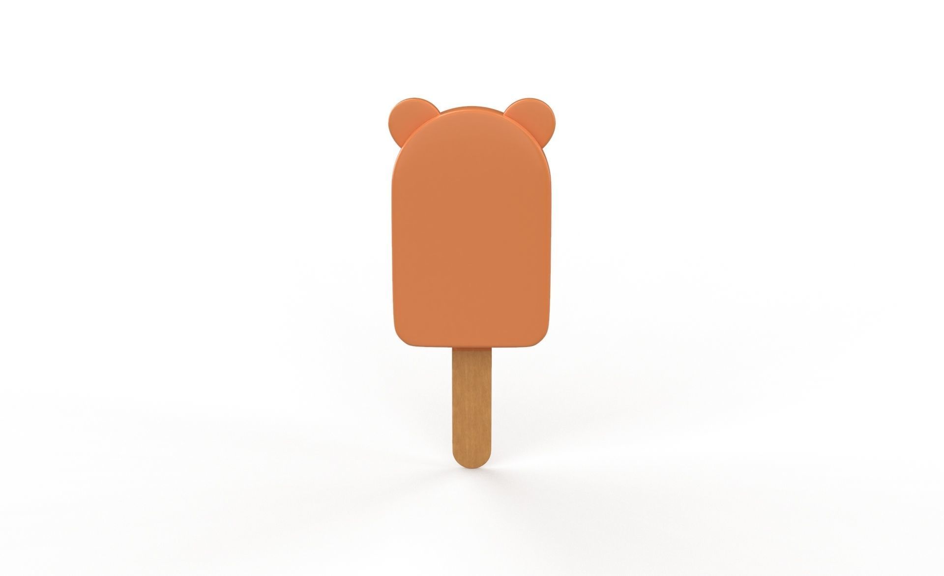Cartoon Bear Ice Cream Cute  Low-poly 3D model_16