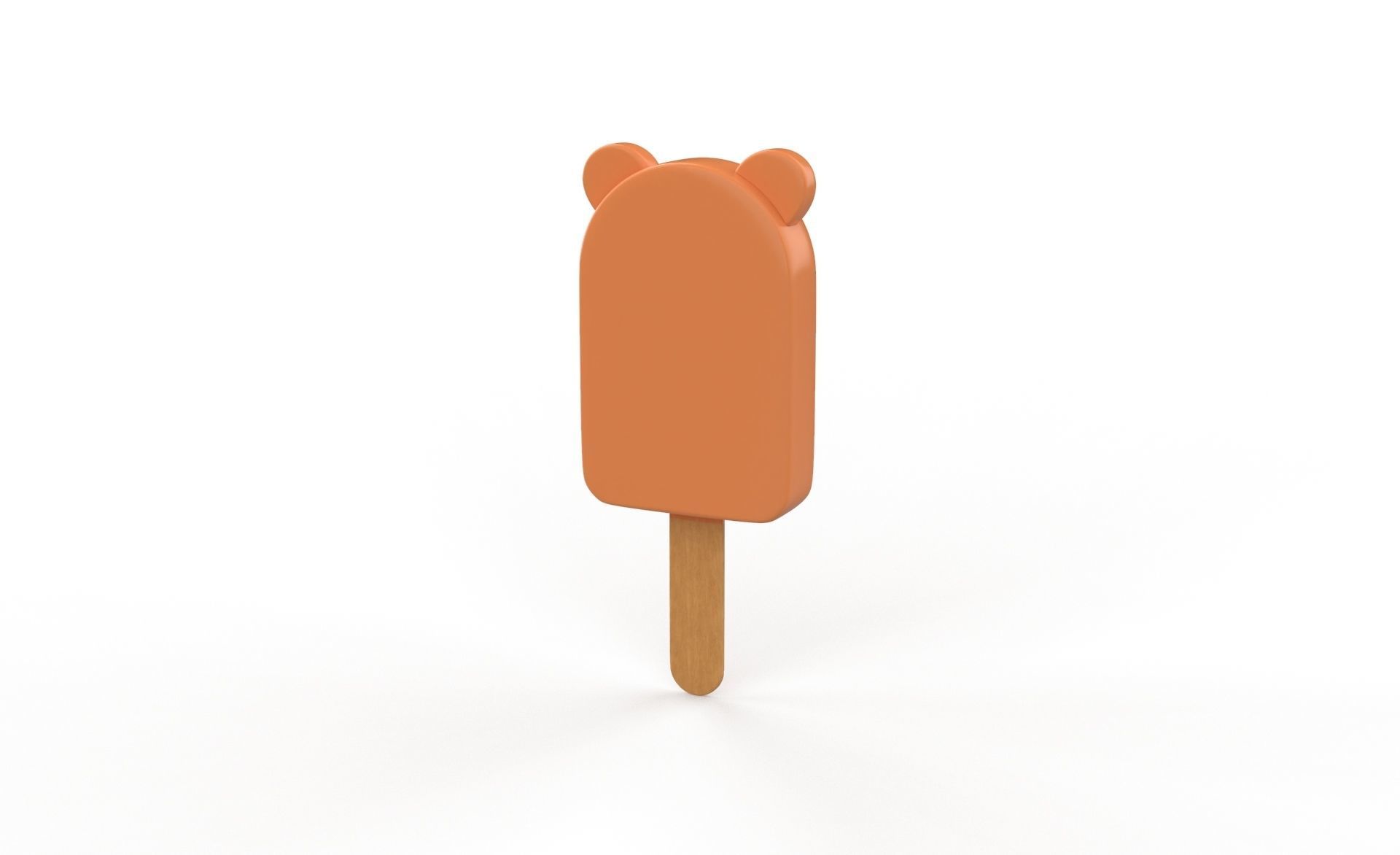 Cartoon Bear Ice Cream Cute  Low-poly 3D model_5