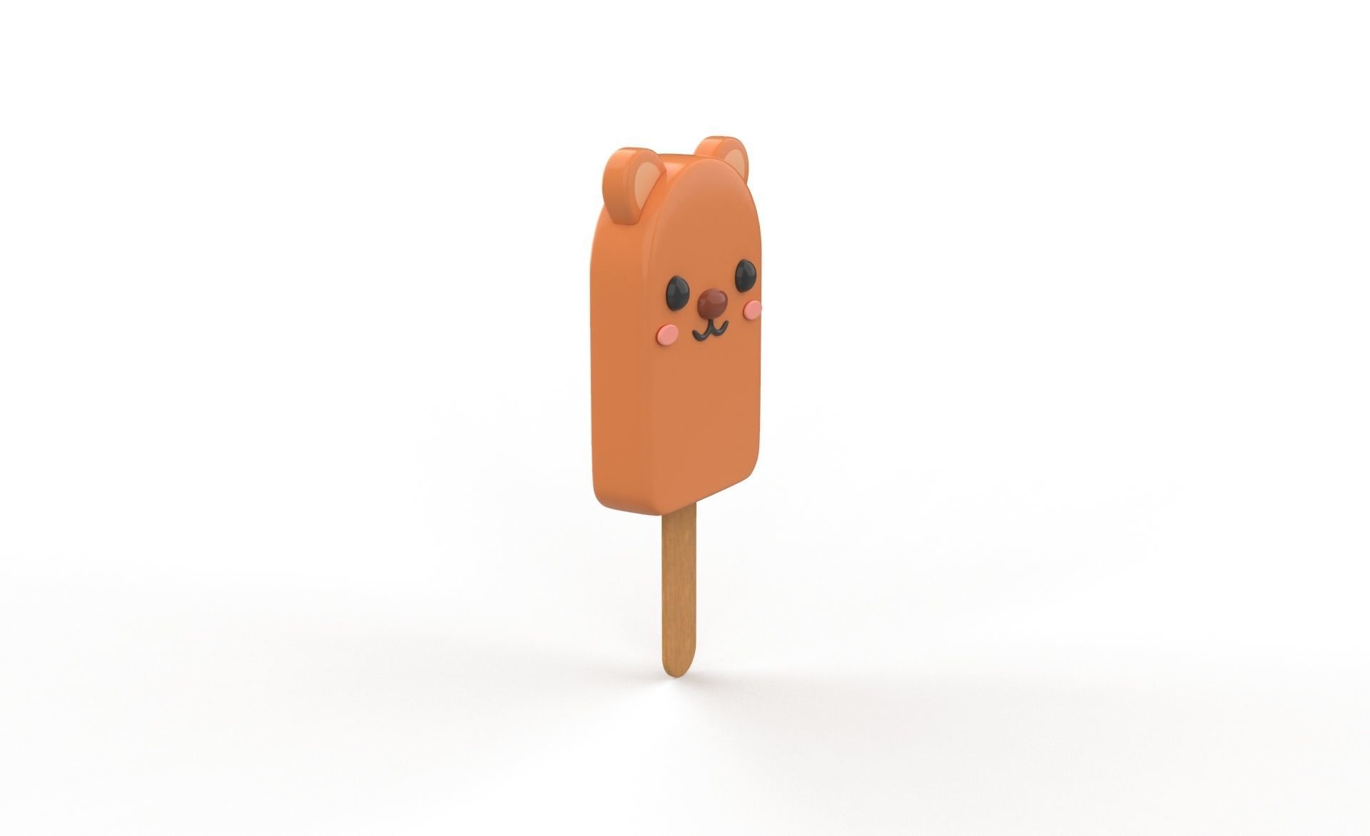 Cartoon Bear Ice Cream Cute  Low-poly 3D model_20
