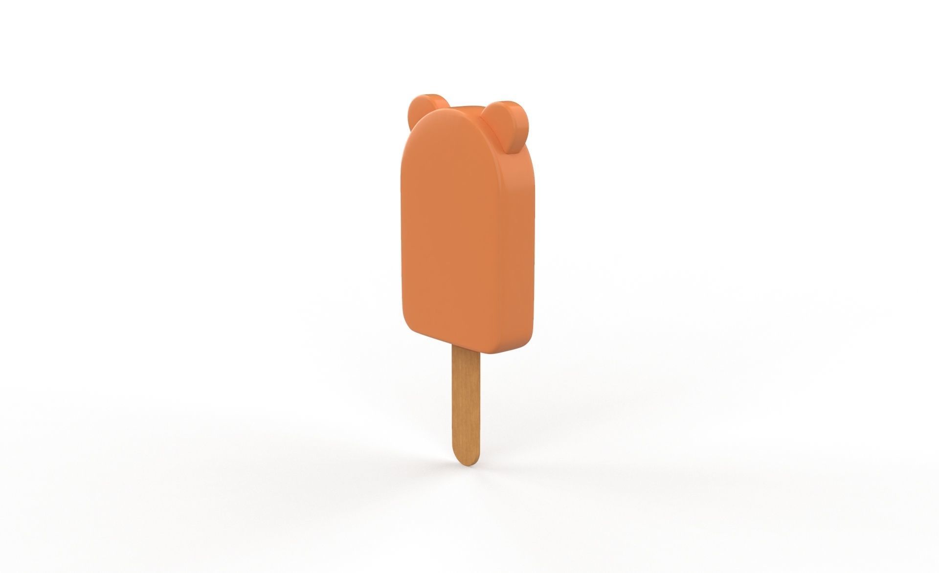 Cartoon Bear Ice Cream Cute  Low-poly 3D model_17