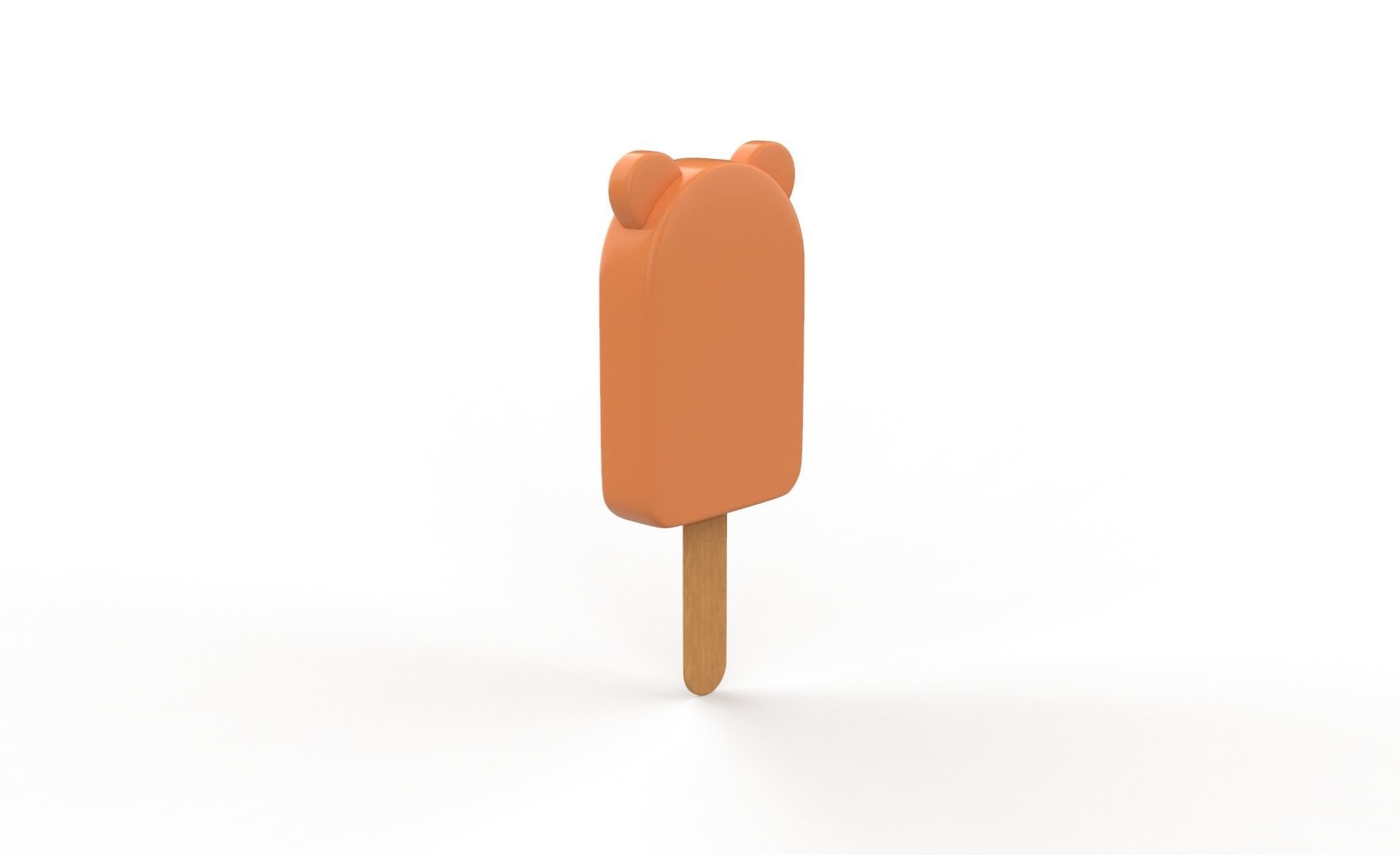 Cartoon Bear Ice Cream Cute  Low-poly 3D model_14