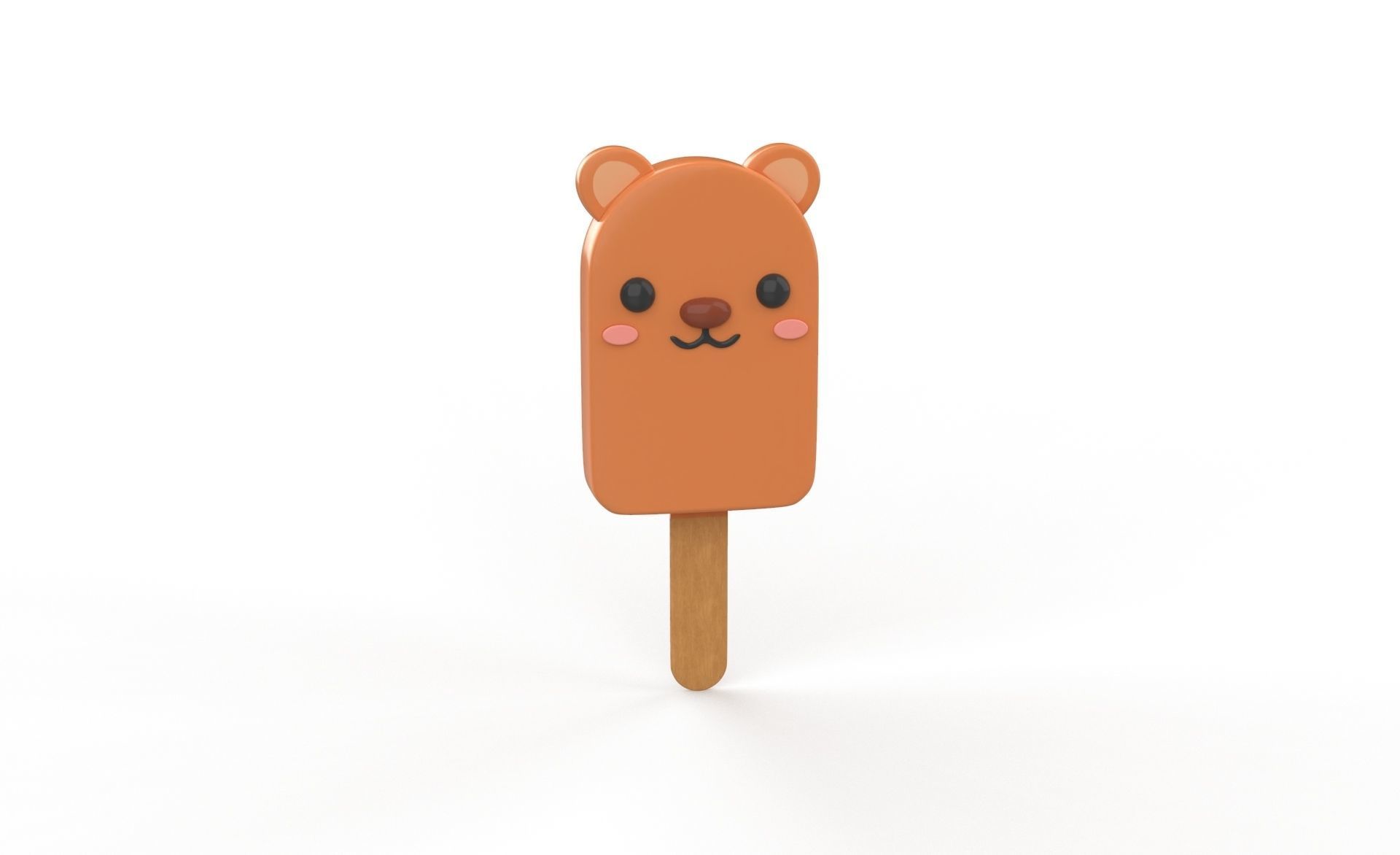 Cartoon Bear Ice Cream Cute  Low-poly 3D model_22
