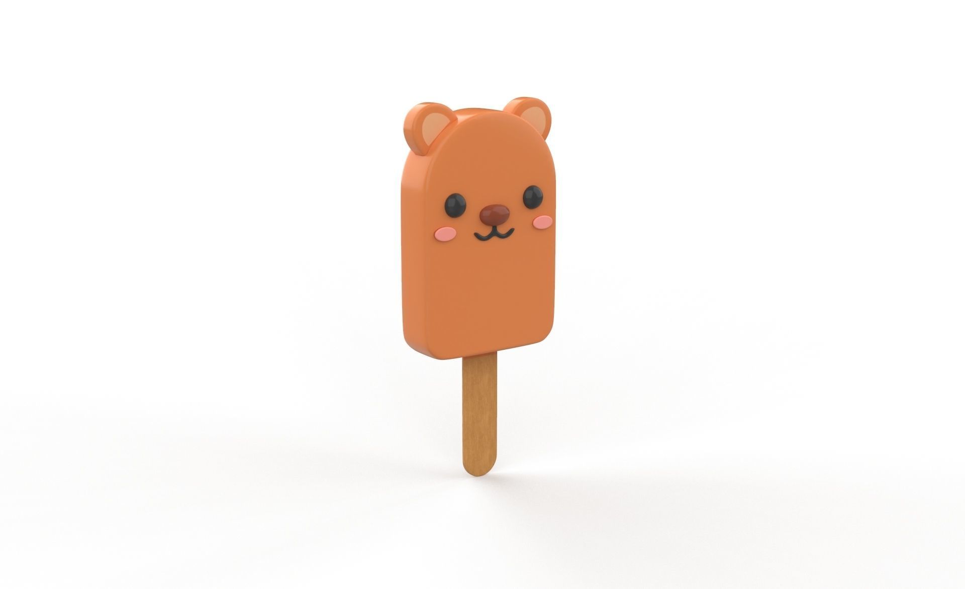 Cartoon Bear Ice Cream Cute  Low-poly 3D model_21