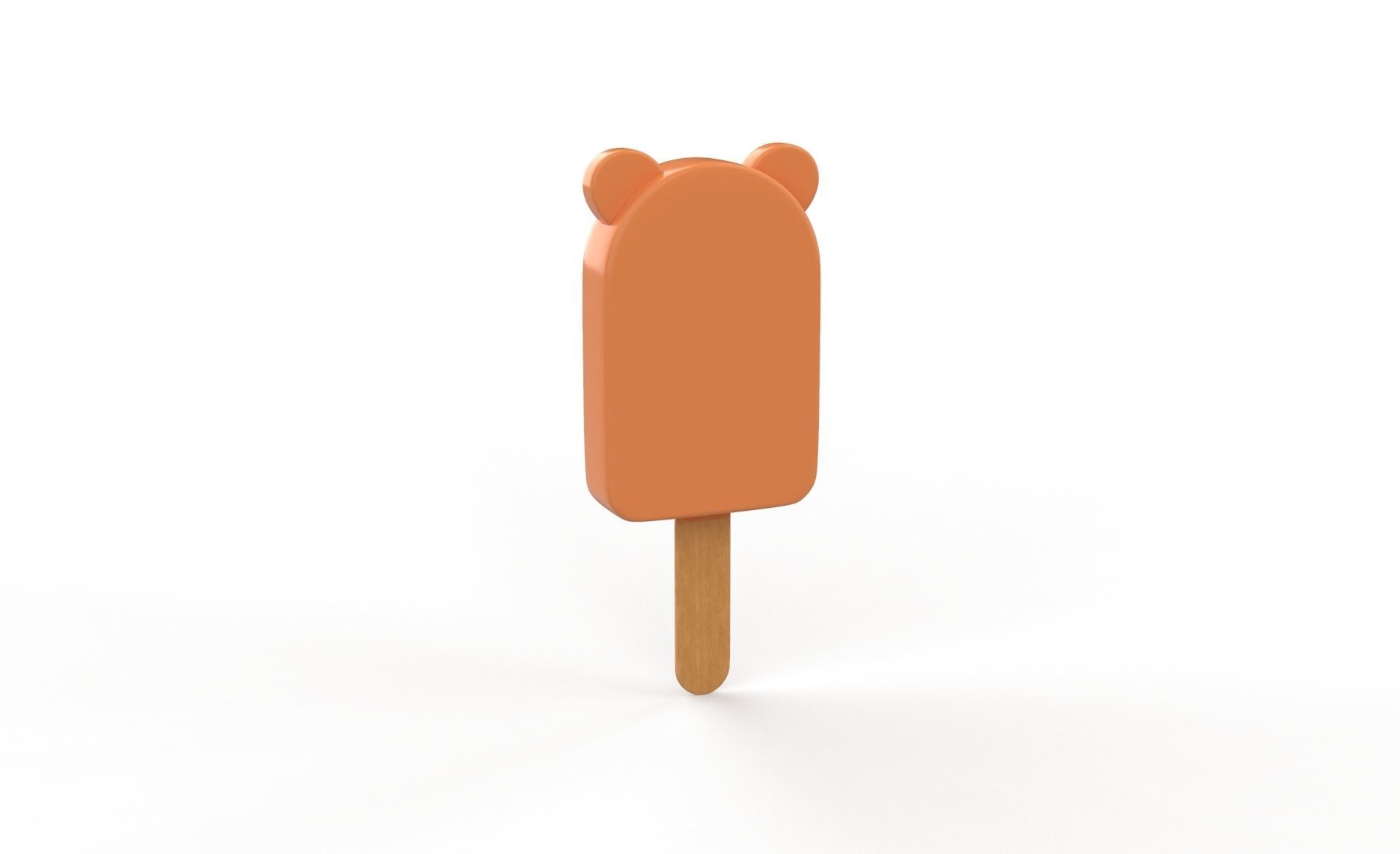 Cartoon Bear Ice Cream Cute  Low-poly 3D model_15