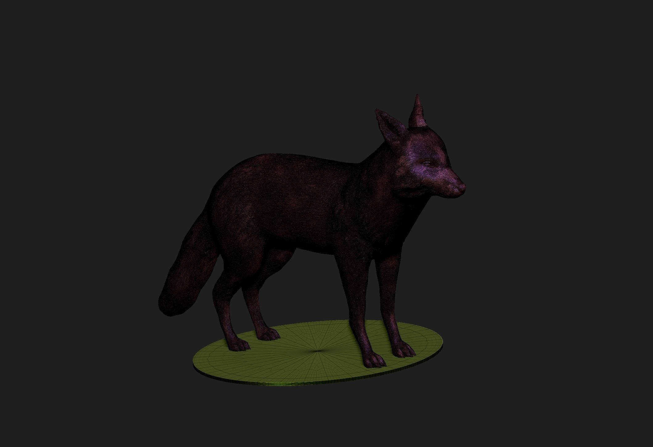 fox 3d model 3D print model_2