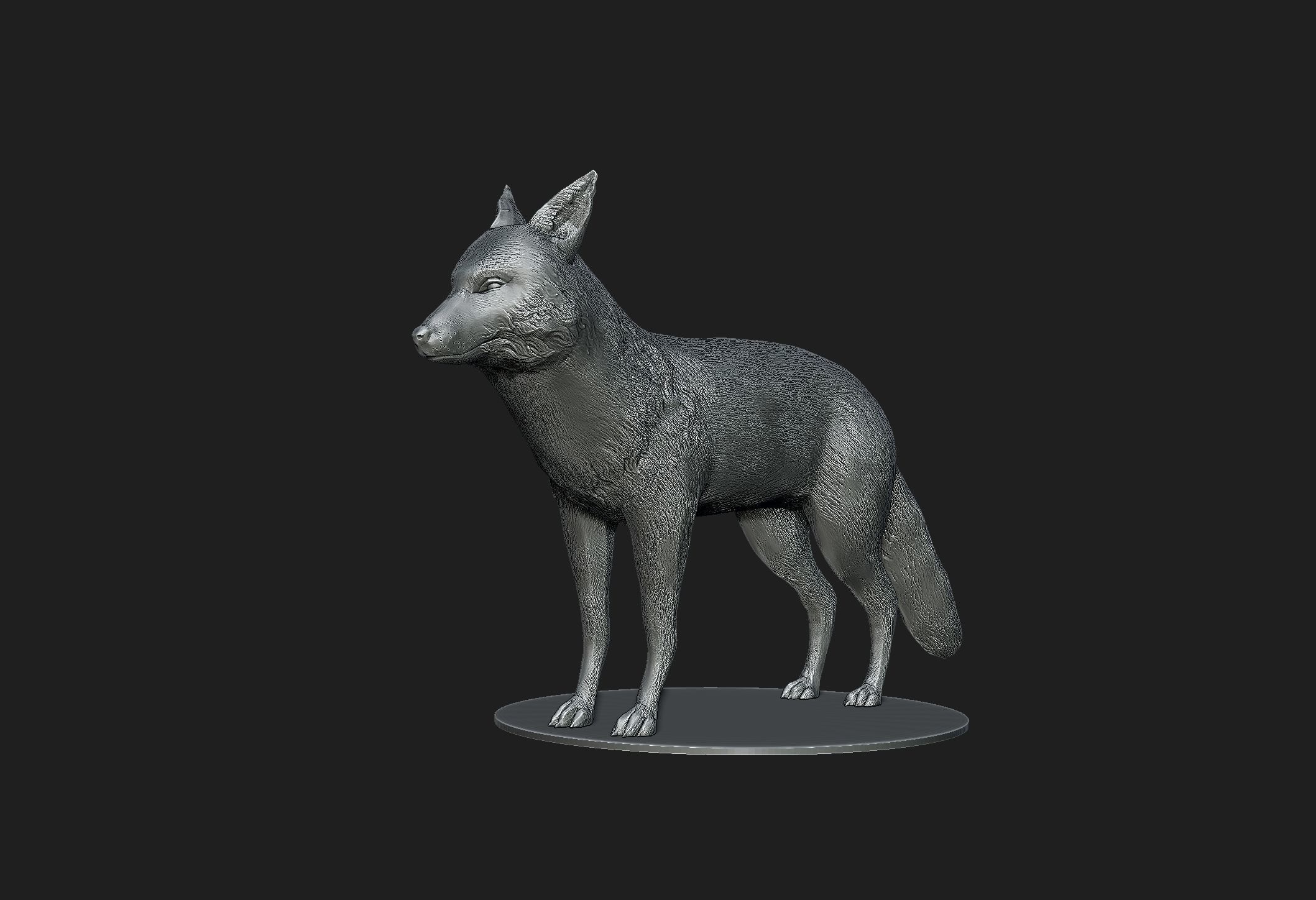 fox 3d model 3D print model_3