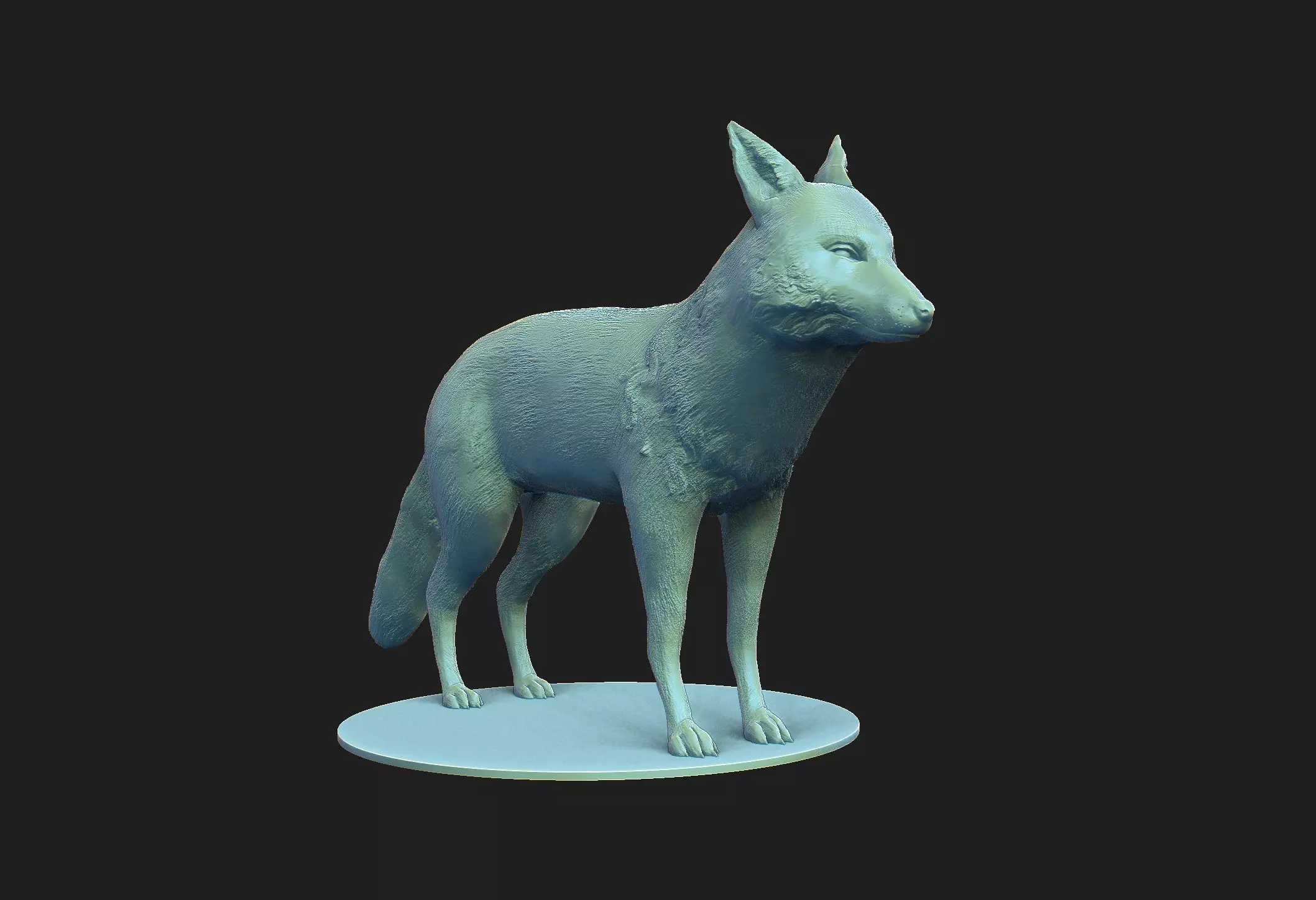 fox 3d model 3D print model_0