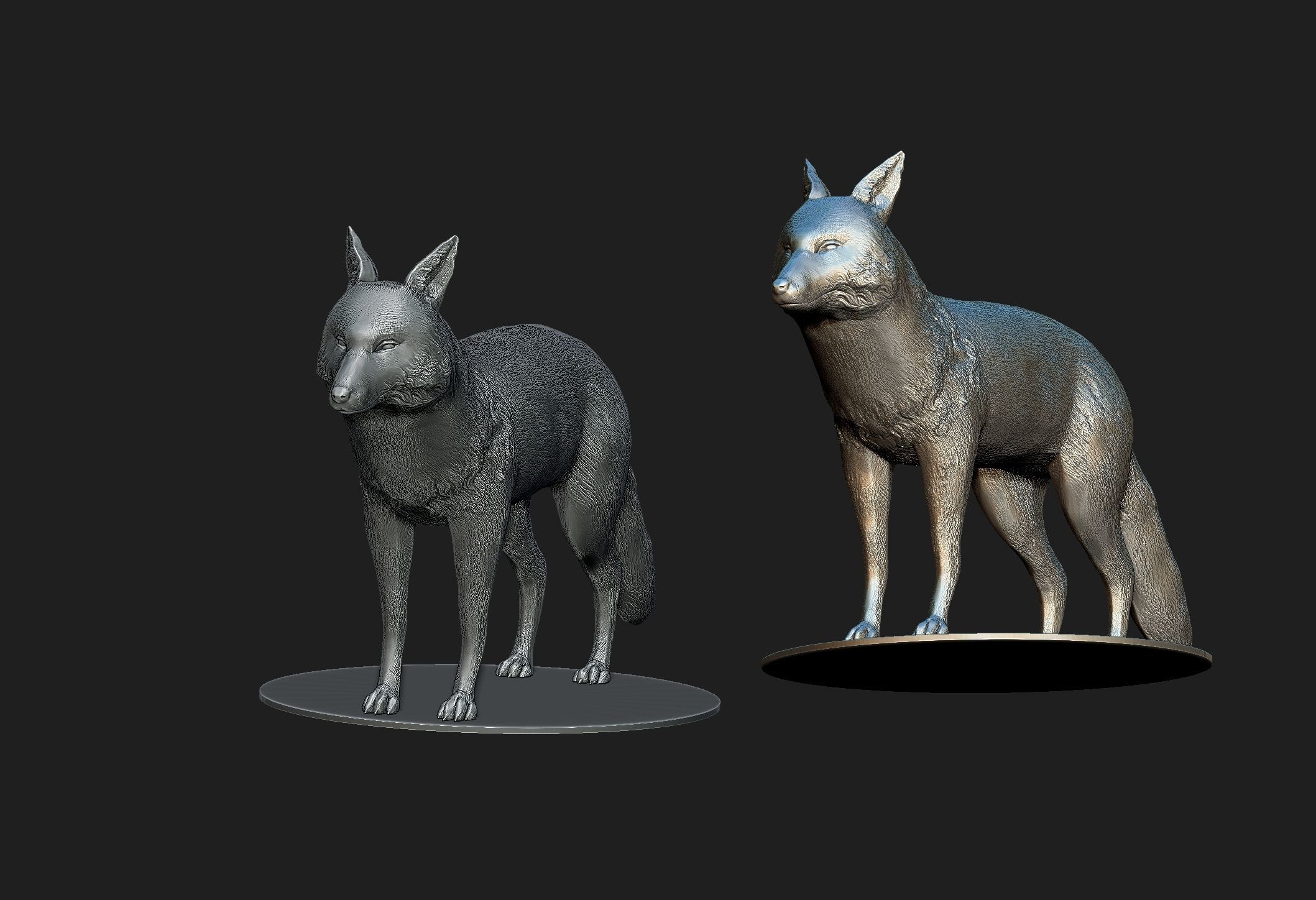 fox 3d model 3D print model_5