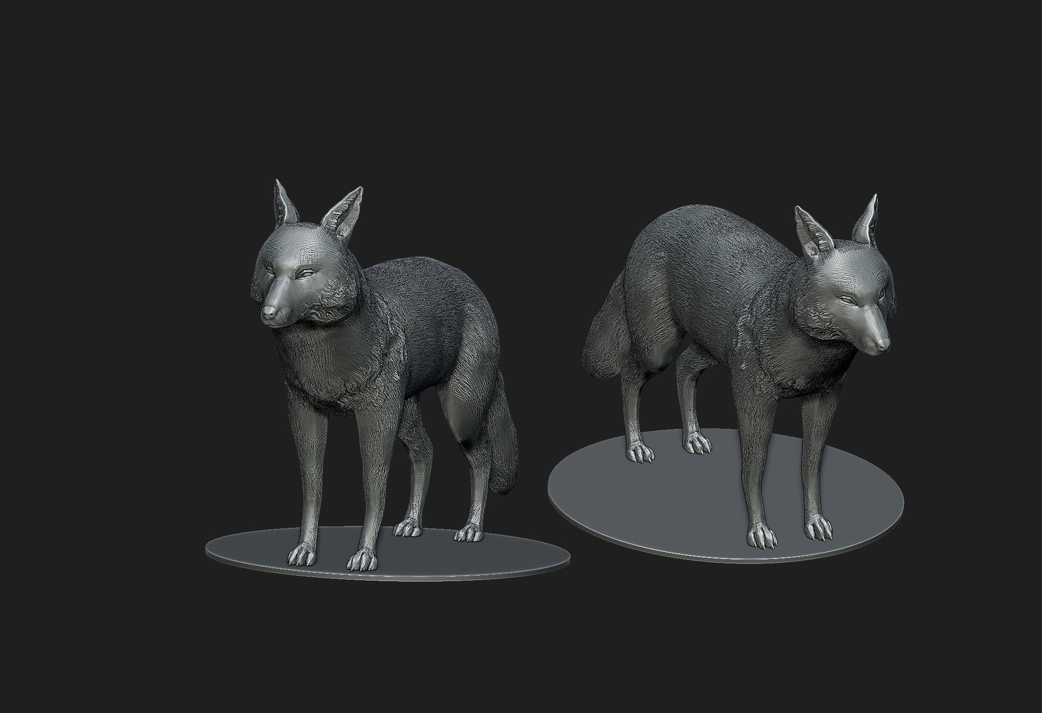 fox 3d model 3D print model_4
