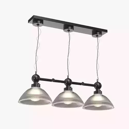 Holophane Glass and Brass Gas Lamp Pendant