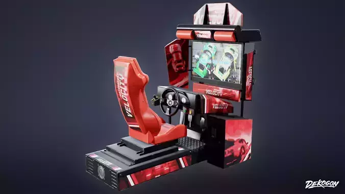 ARCADE - Driving Arcade Machine 01 - LOW POLY