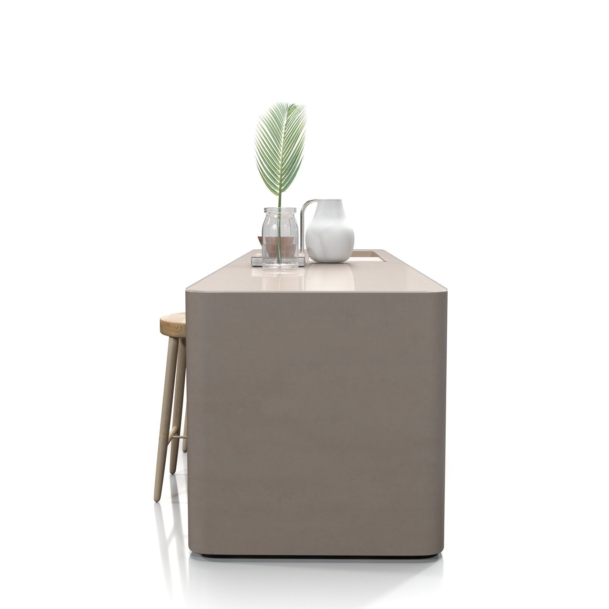 Kitchen Island Countertop 03 PBR 3D model_1