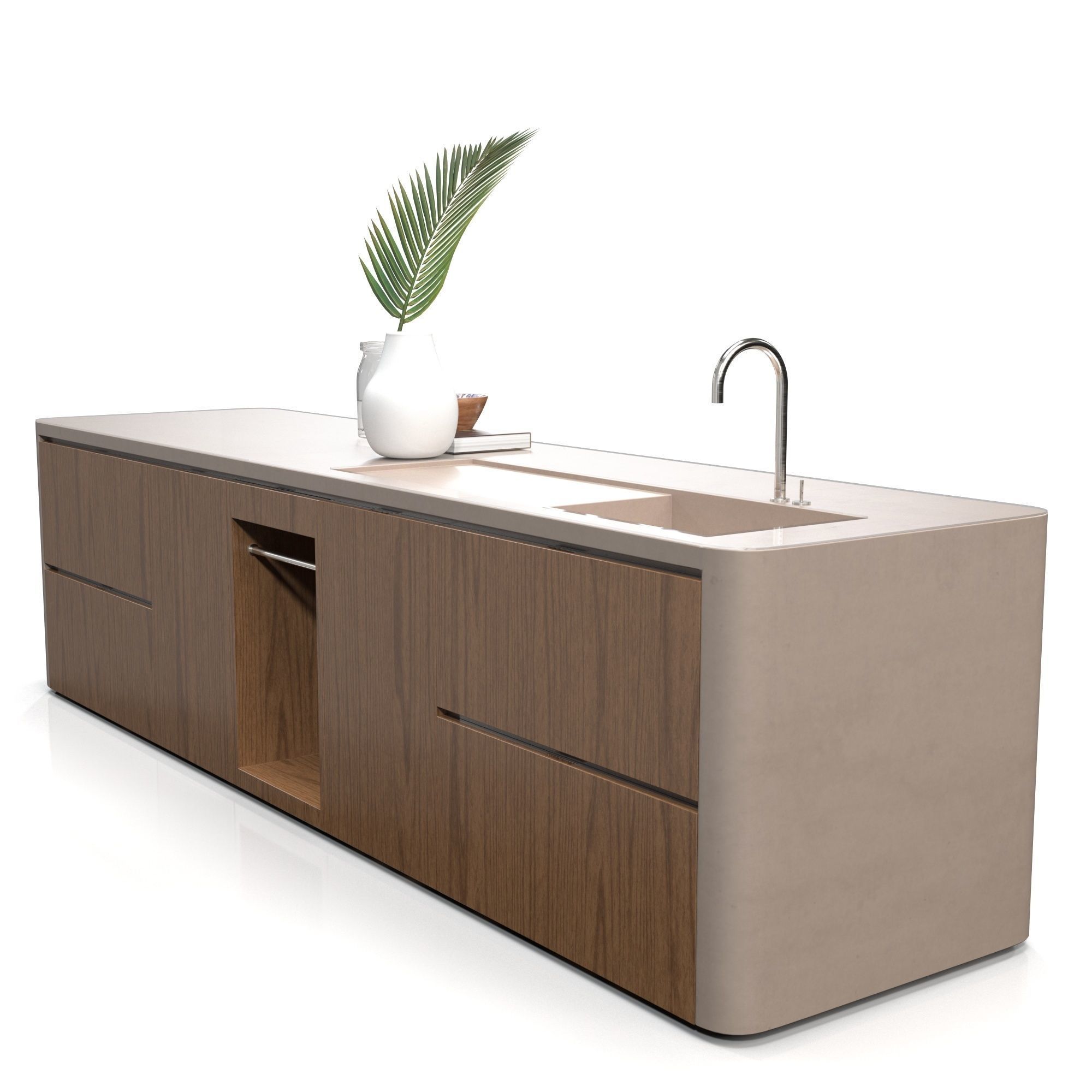 Kitchen Island Countertop 03 PBR 3D model_4